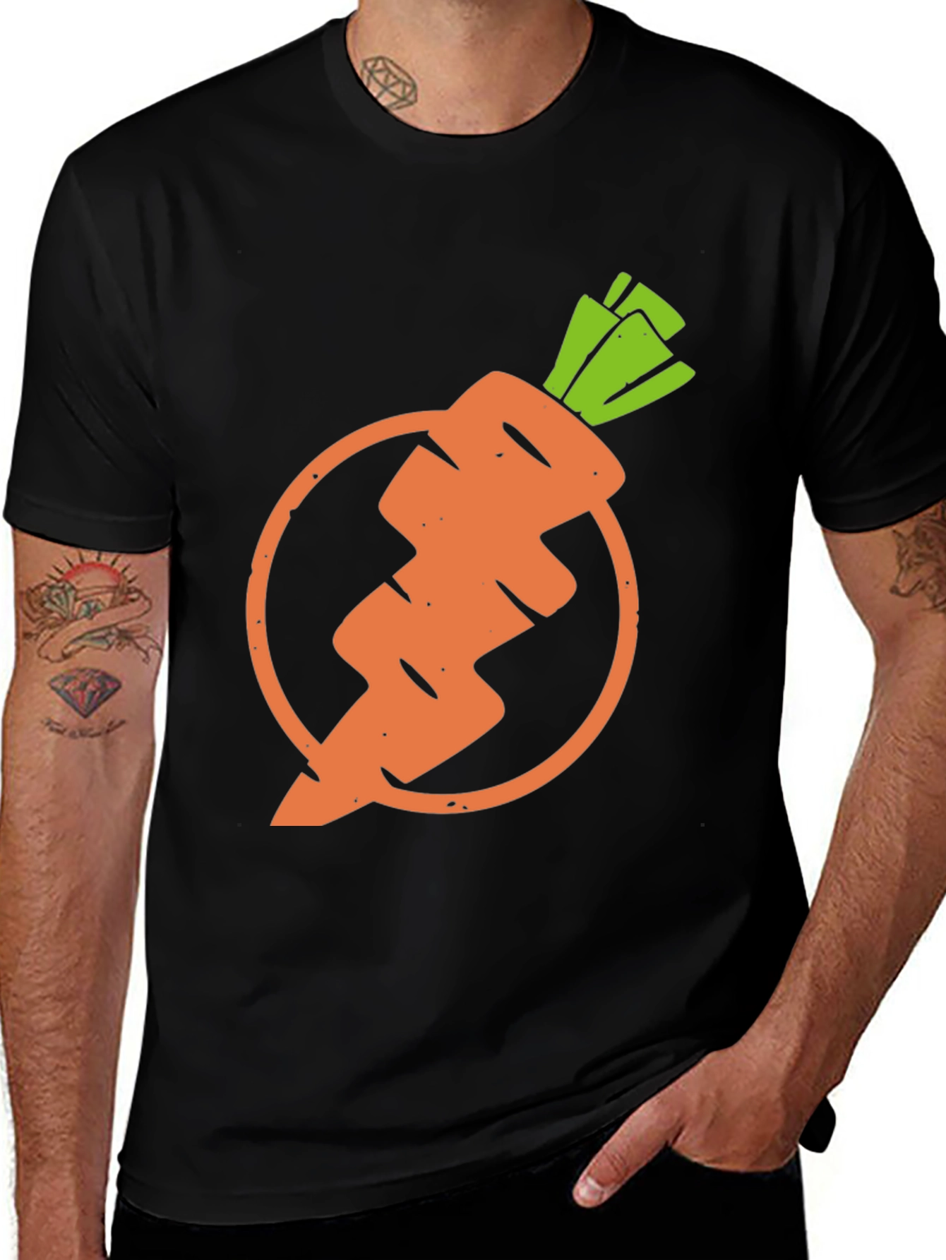 Carrot Flash T-Shirt - Bolt from the Veg!