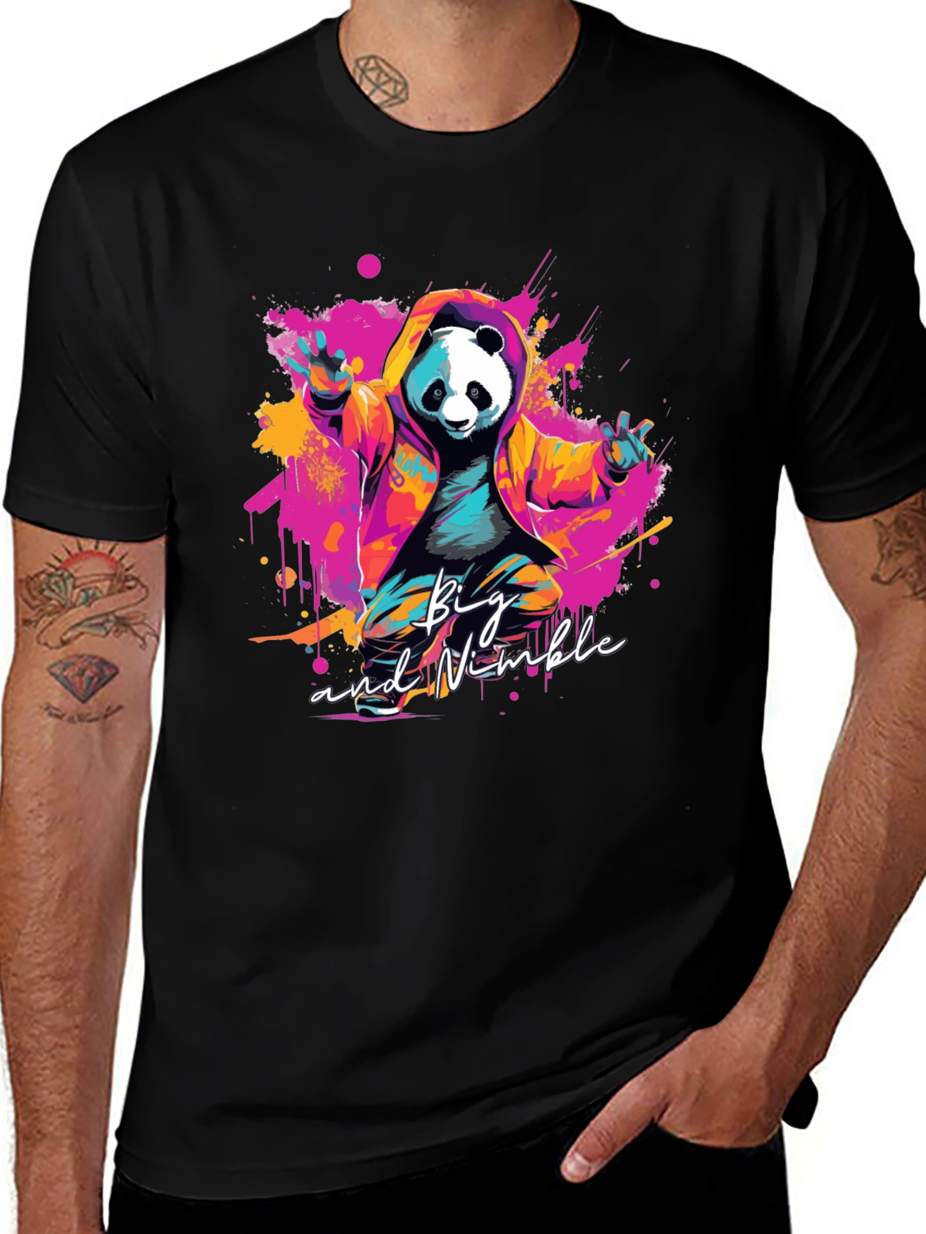 Variant 12 of Big & Nimble Panda Graphic T-Shirt