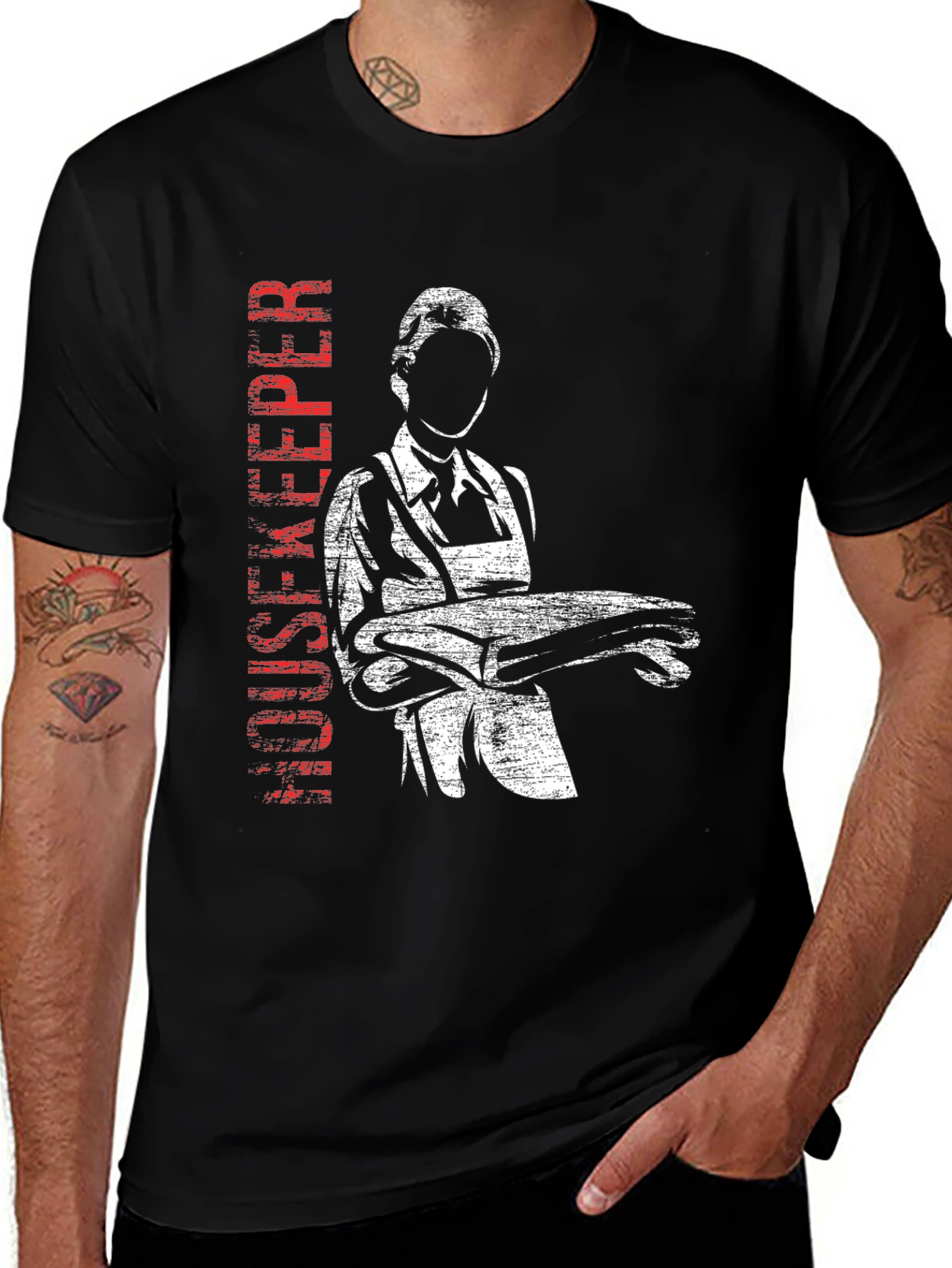 Variant 23 of Housekeeper Graphic Tee - Classic Black T-Shirt