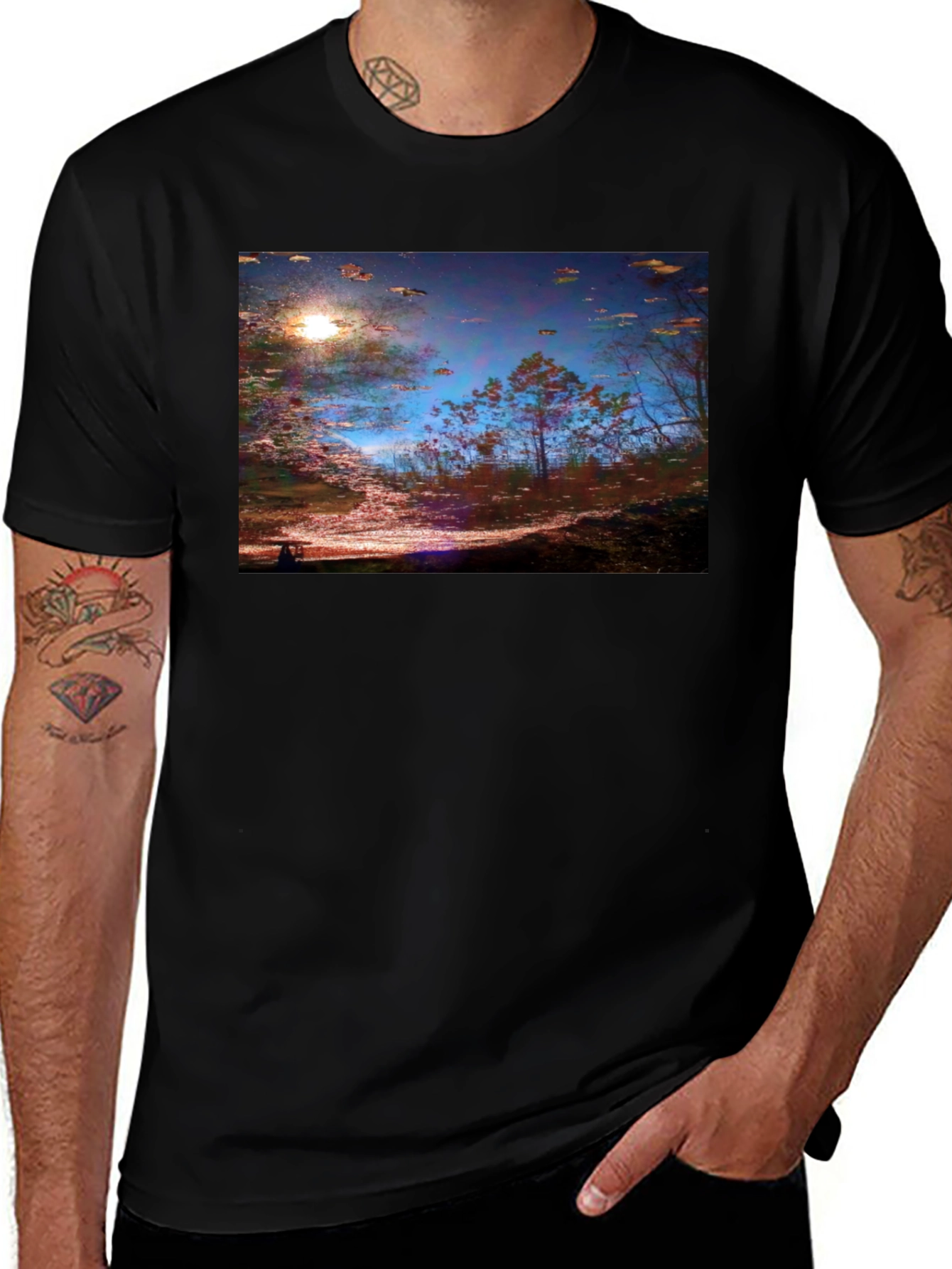 Variant 28 of Nature Art Black T-Shirt