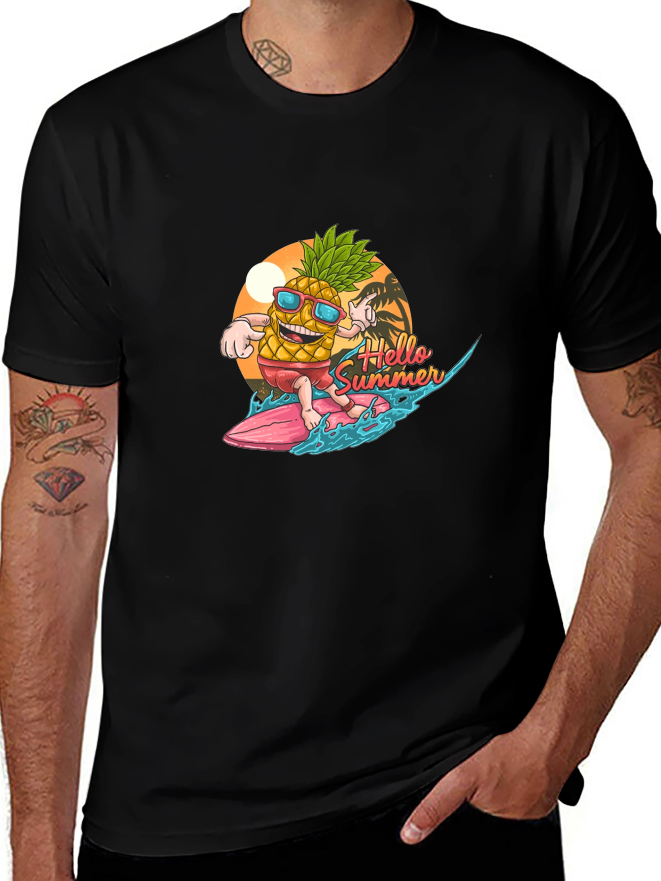 Variant 29 of Hello Summer Pineapple Surf T-Shirt