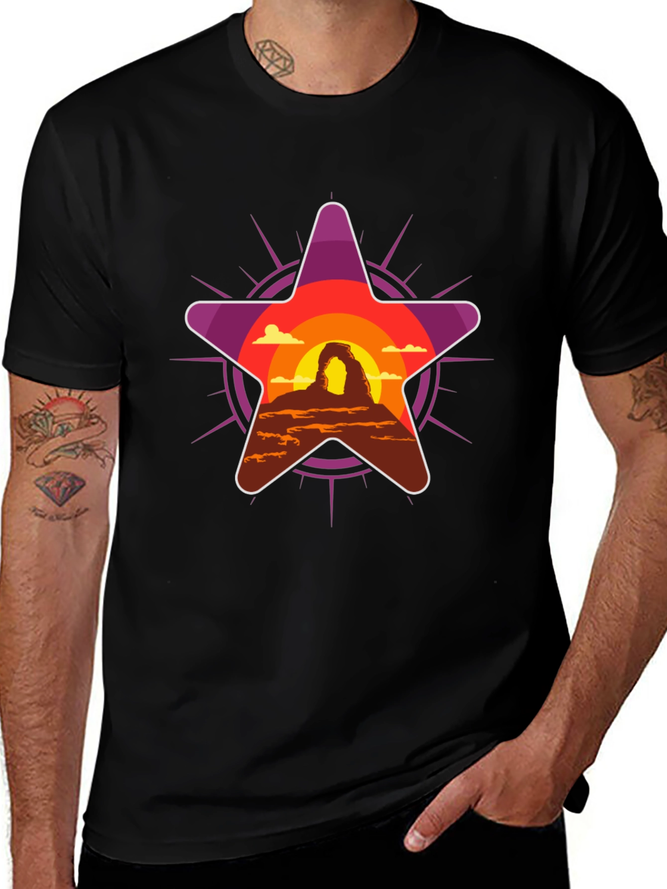 Variant 16 of Star Desert Landscape Graphic Tee