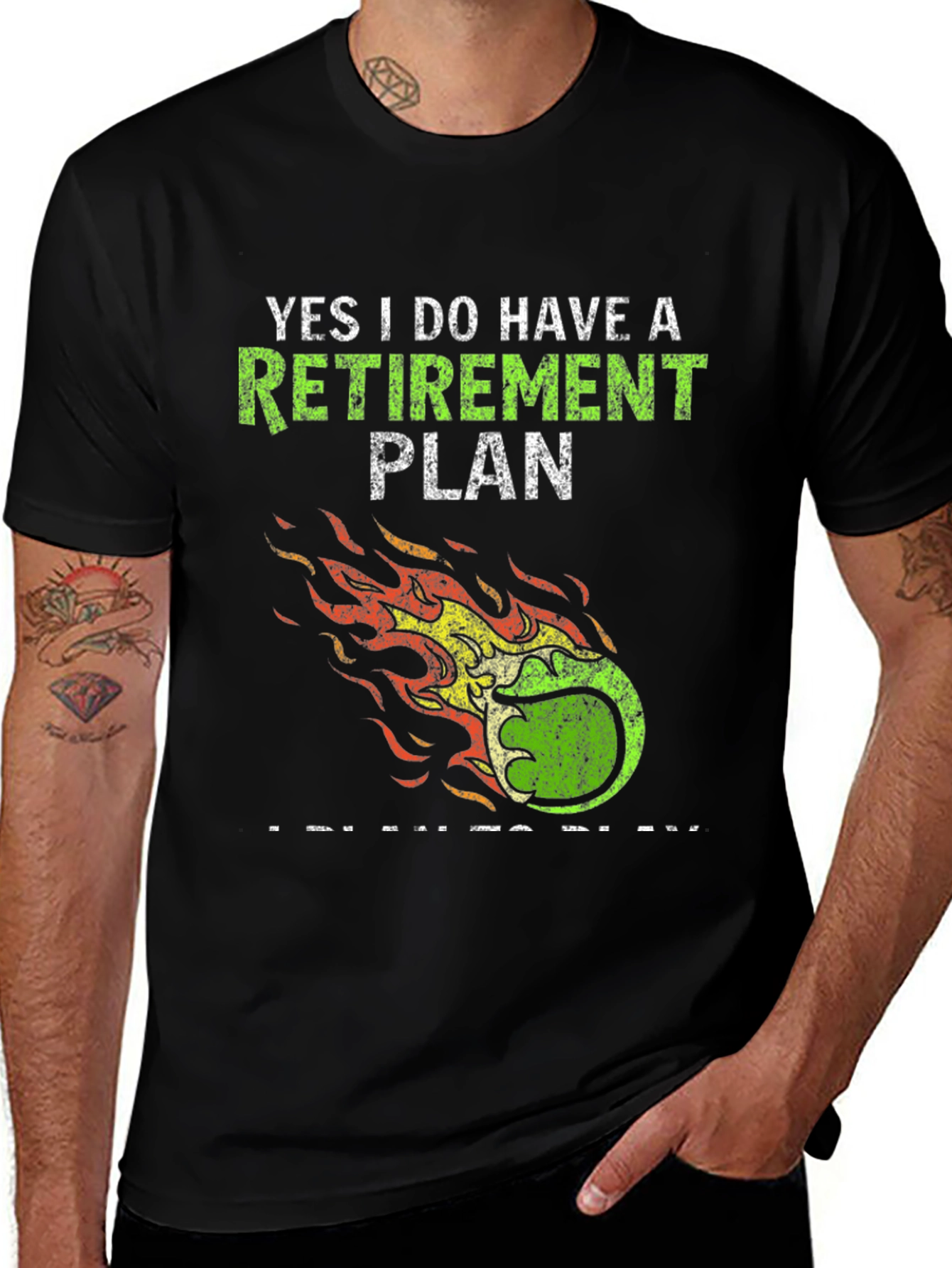 Variant 7 of Funny Retirement Tennis T-Shirt