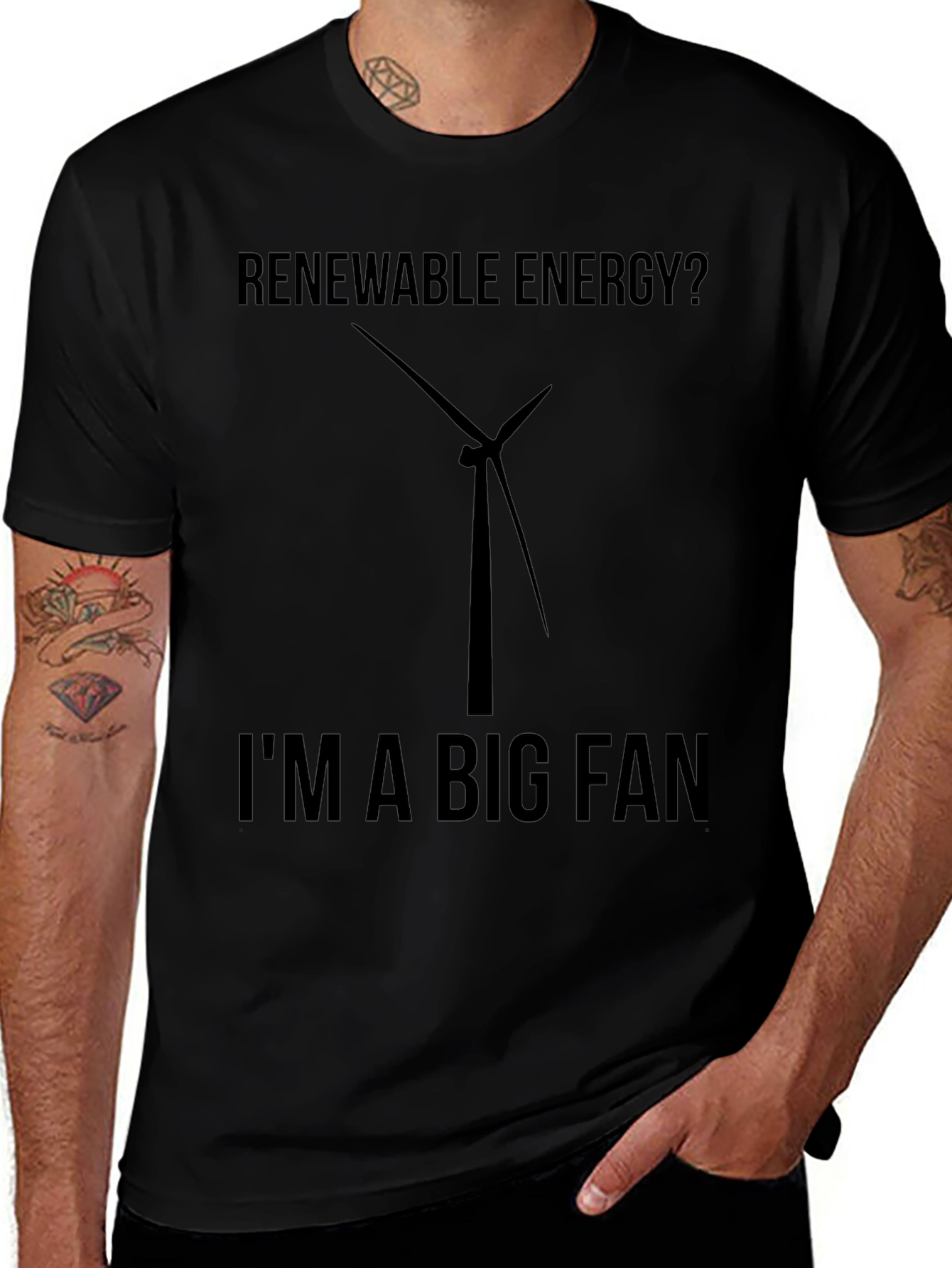 Variant 28 of Renewable Energy Fan T-Shirt - Eco-Friendly Tee