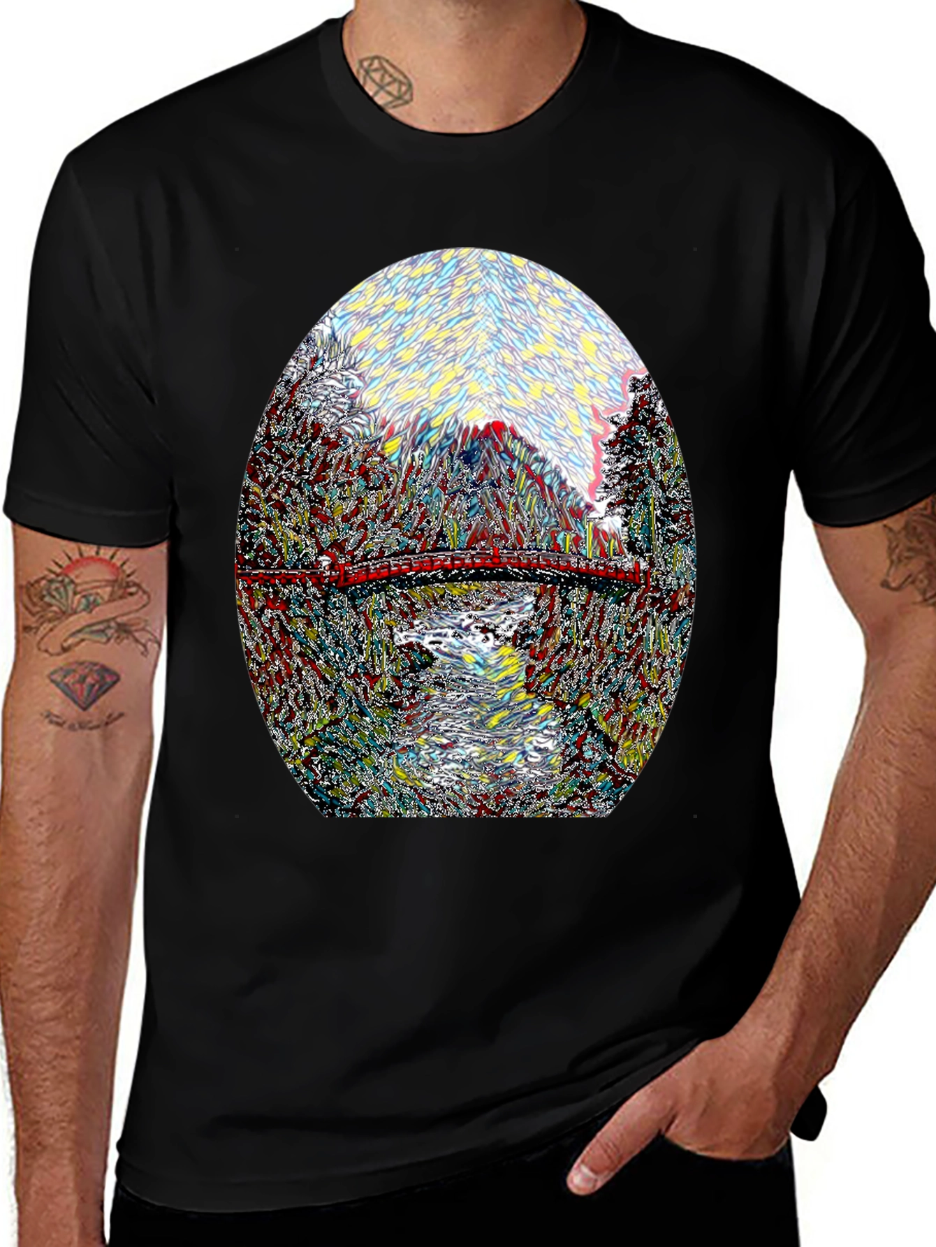 Variant 20 of Artistic Landscape Graphic T-Shirt