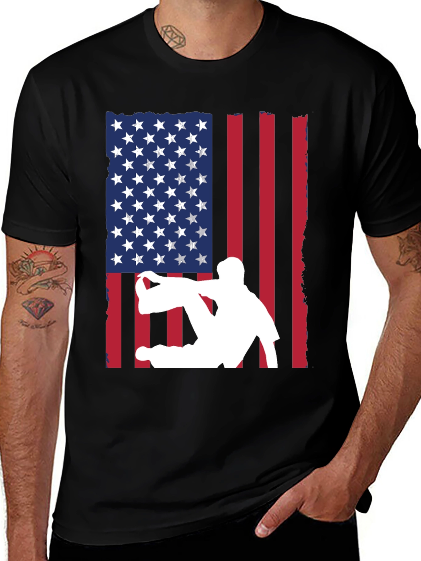 USA Flag Parkour T-Shirt