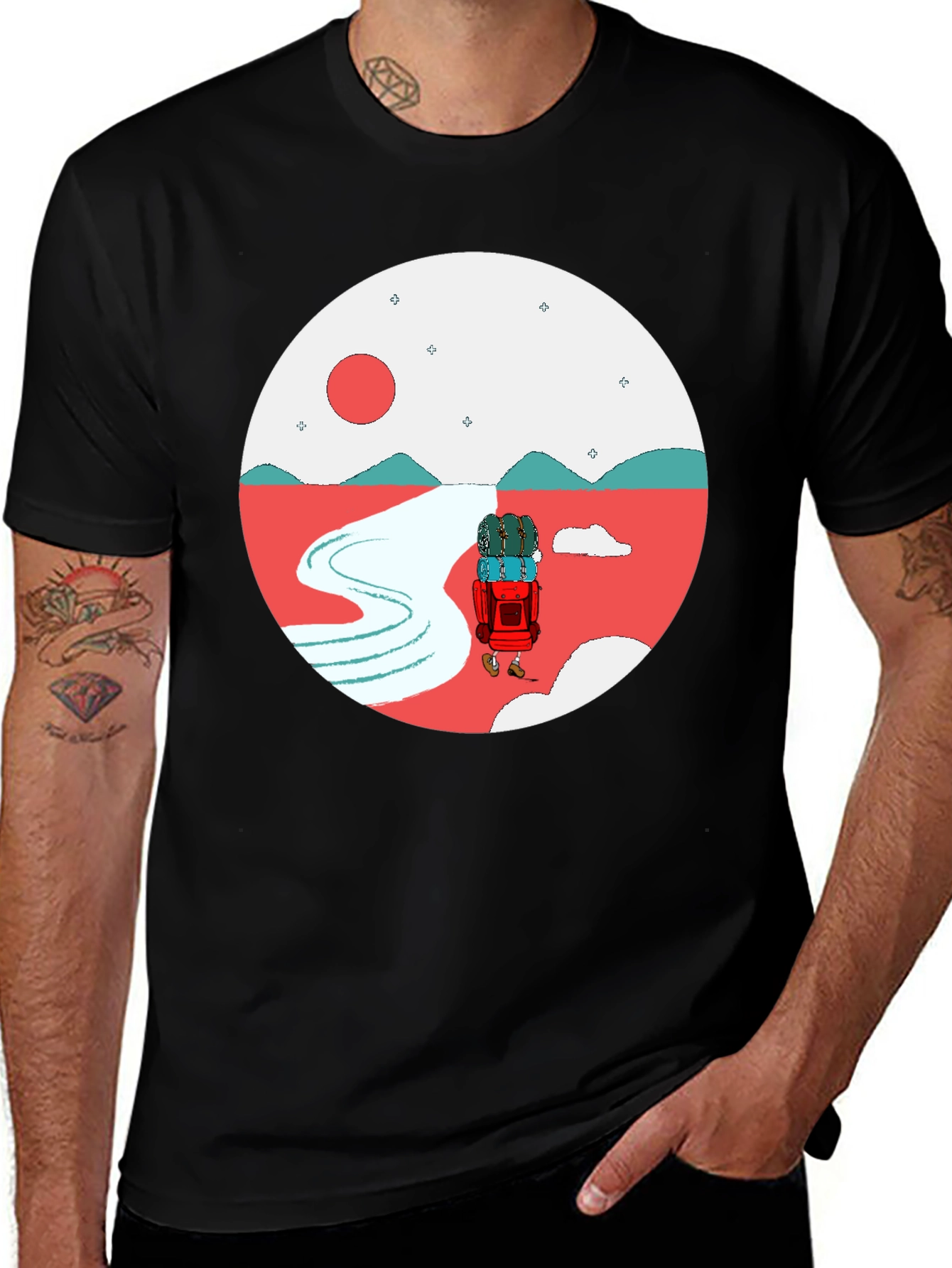 Variant 30 of Adventure Graphic Tee - Round Design