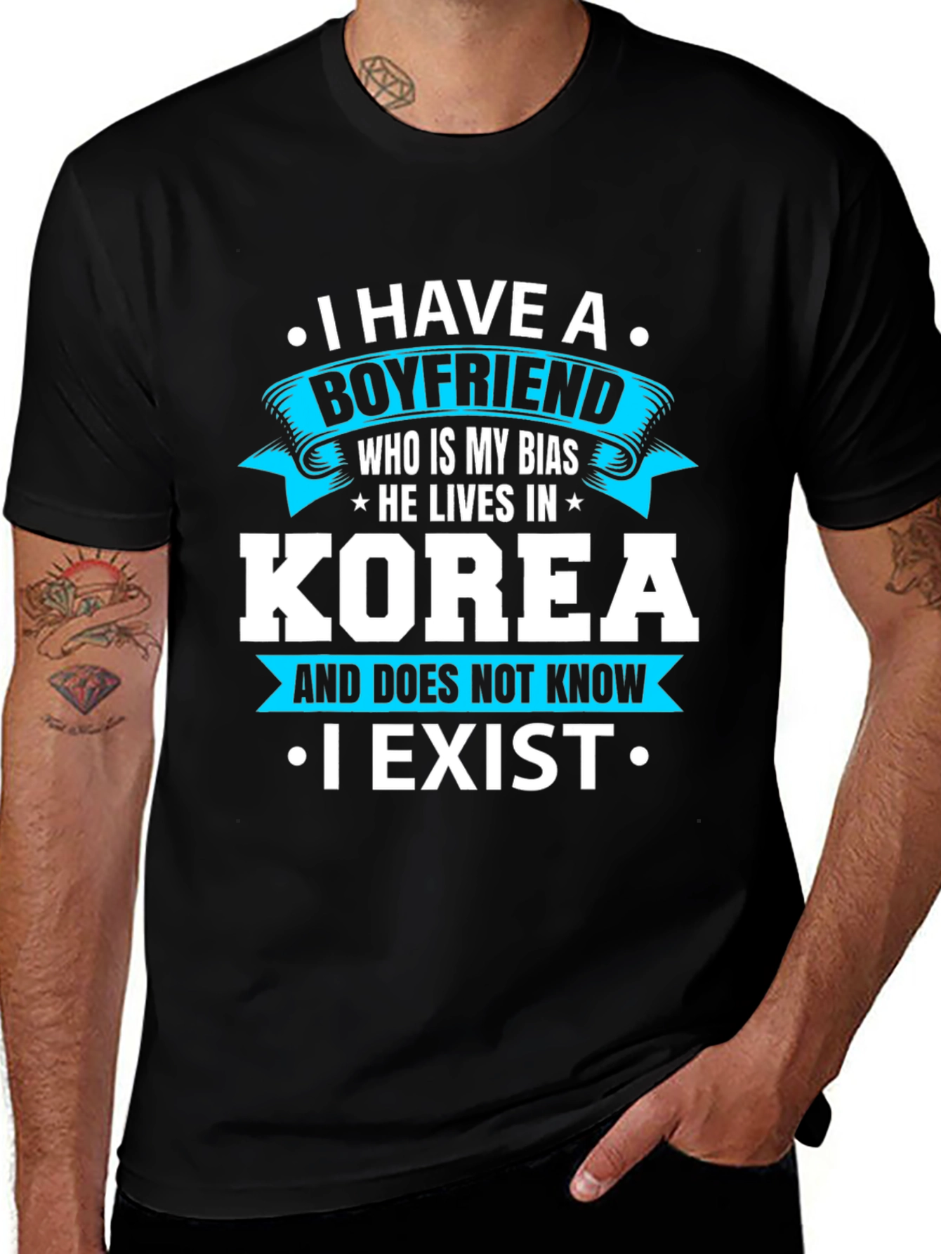 Variant 21 of I Have A Boyfriend Korea Funny T-Shirt