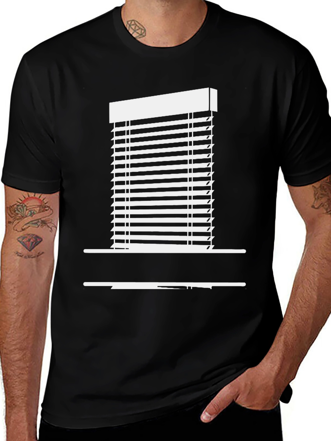Variant 18 of Novelty Window Blind Graphic T-Shirt