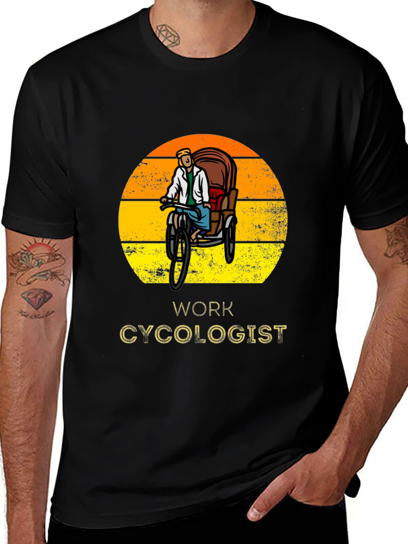 Work Cycologist T-Shirt - Rickshaw Design