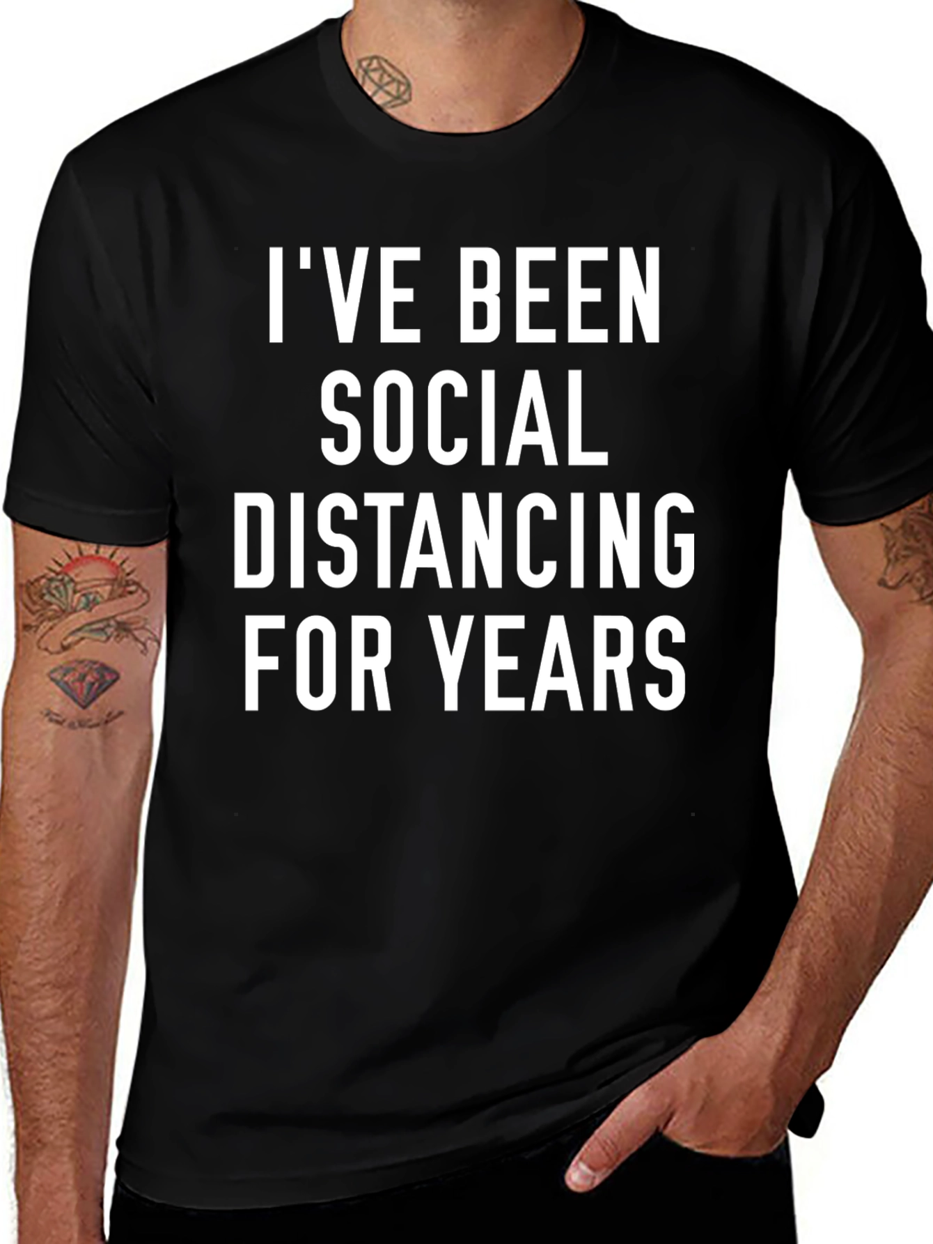 Variant 16 of Social Distancing T-Shirt, Funny Slogan Tee