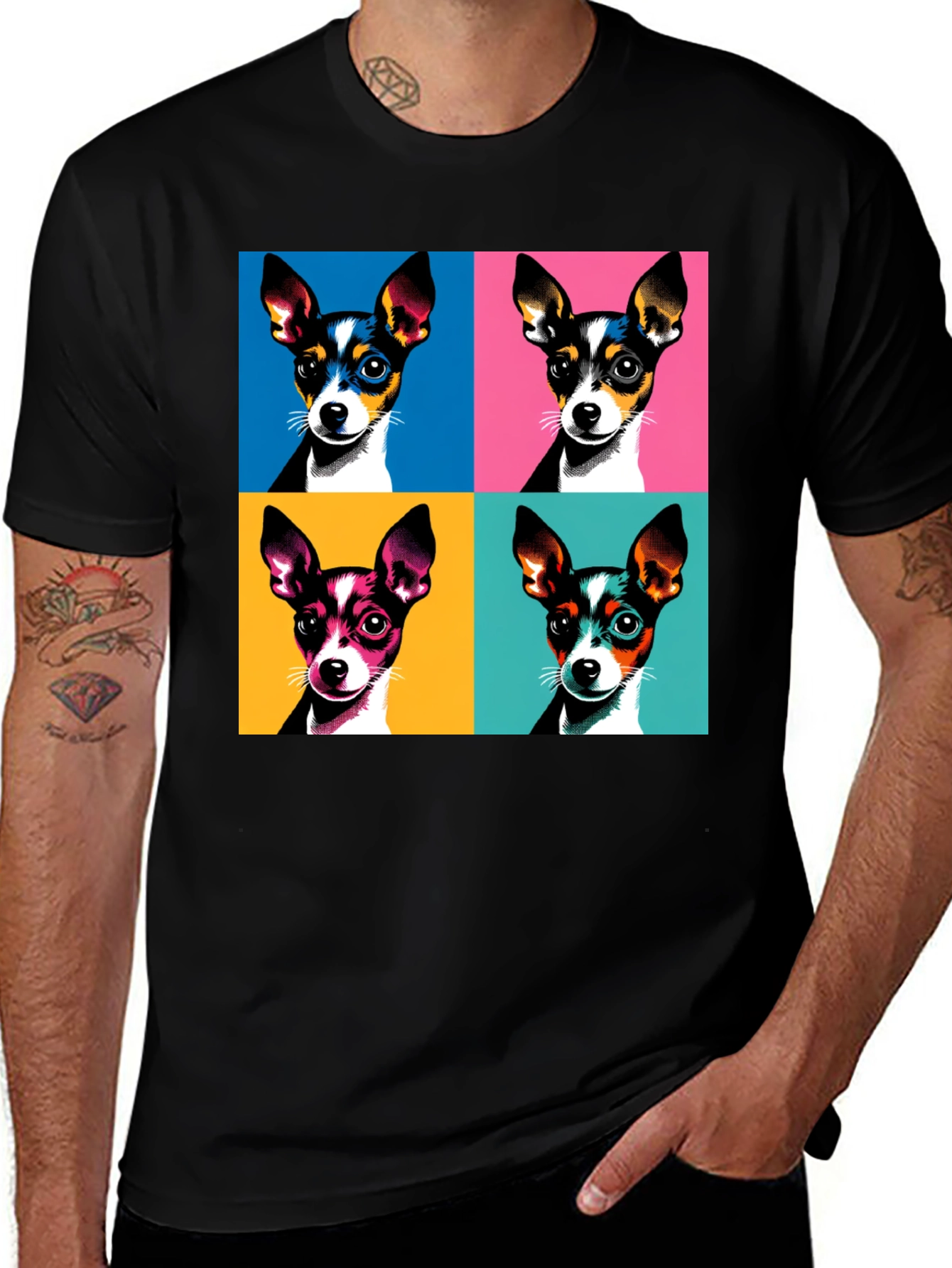 Variant 2 of Pop Art Dog Graphic Tee - Cool Canine T-Shirt