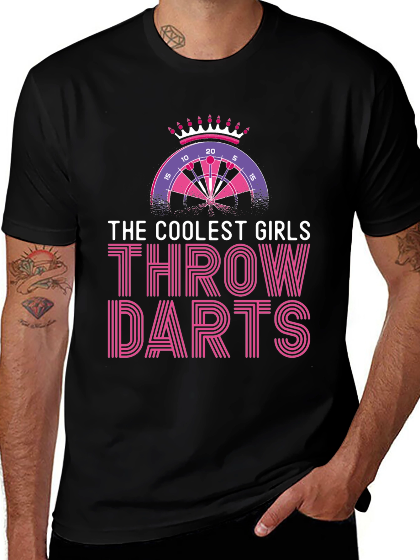 Variant 19 of Coolest Girls Throw Darts Graphic T-Shirt