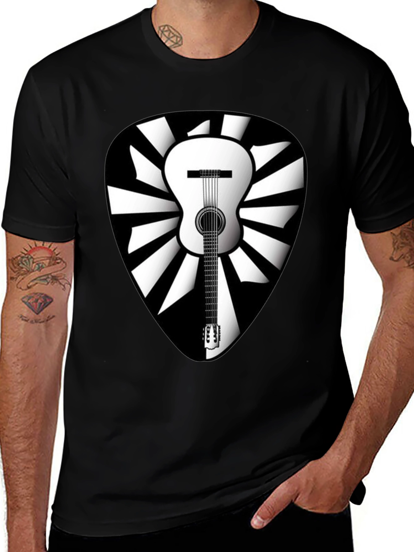 Variant 10 of Guitar Pick Graphic Tee - Music Lover Shirt