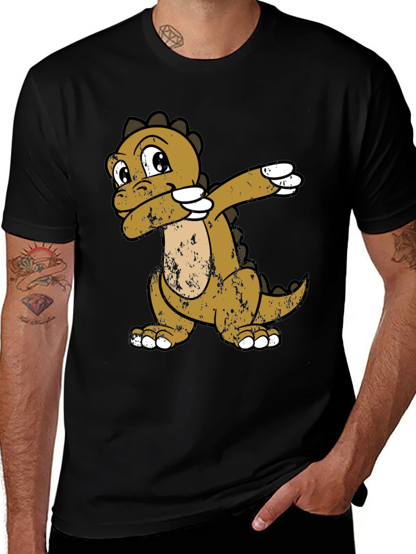 Variant 3 of Dabbing Dino T-Shirt - Fun Graphic Tee