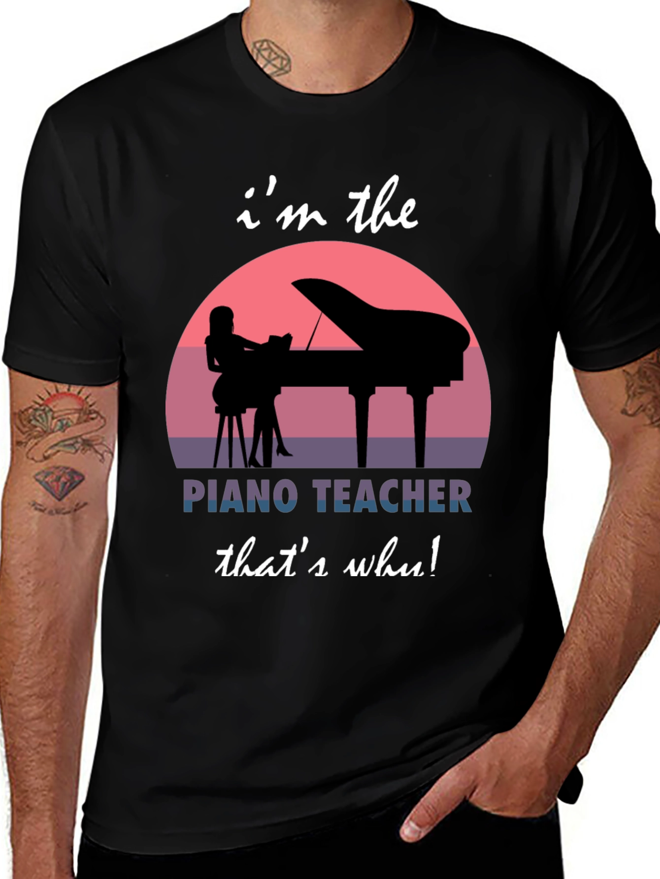 Piano Teacher Graphic Tee - Music Lover Shirt
