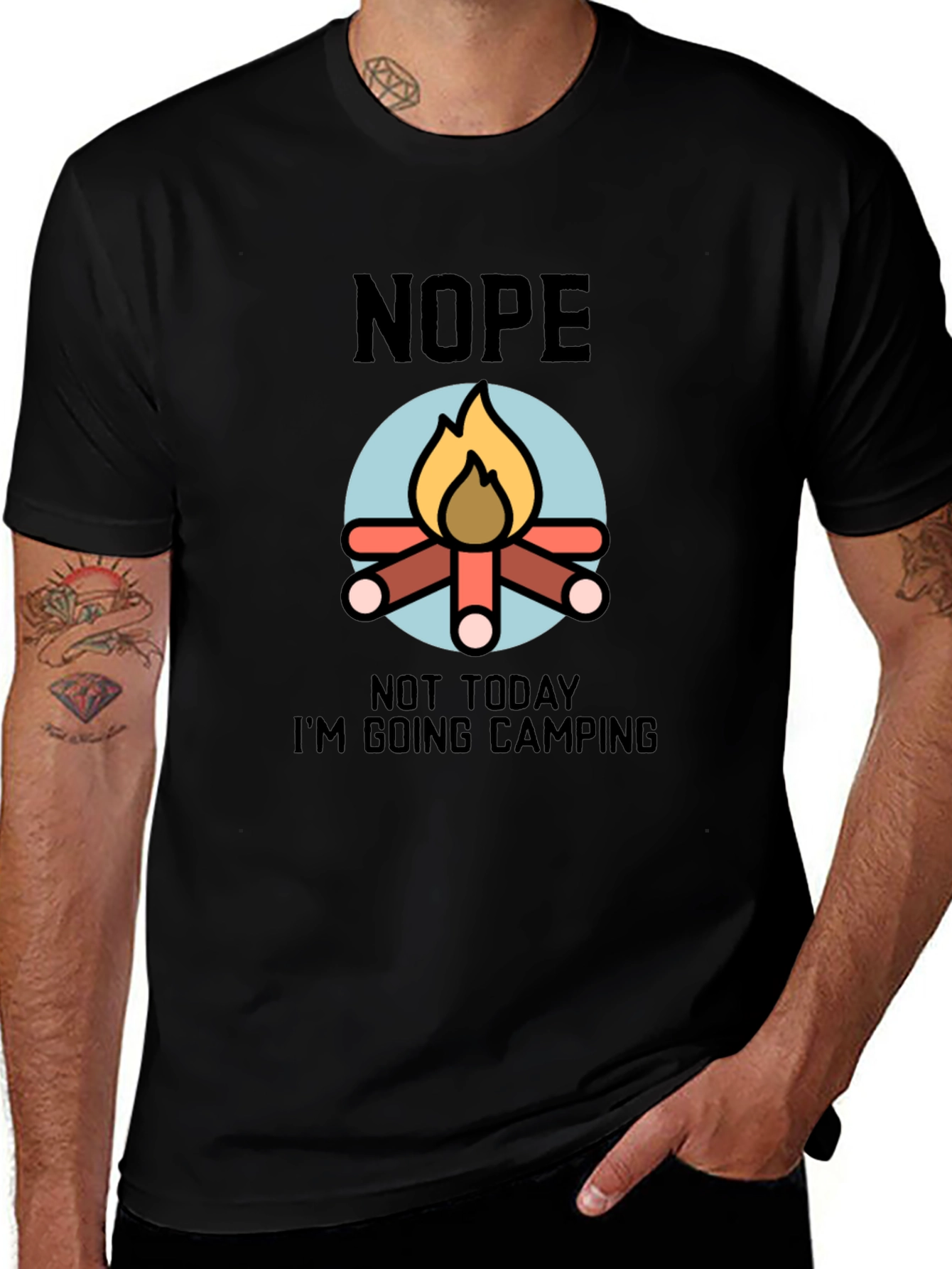 Nope Not Today Camping Graphic Tee