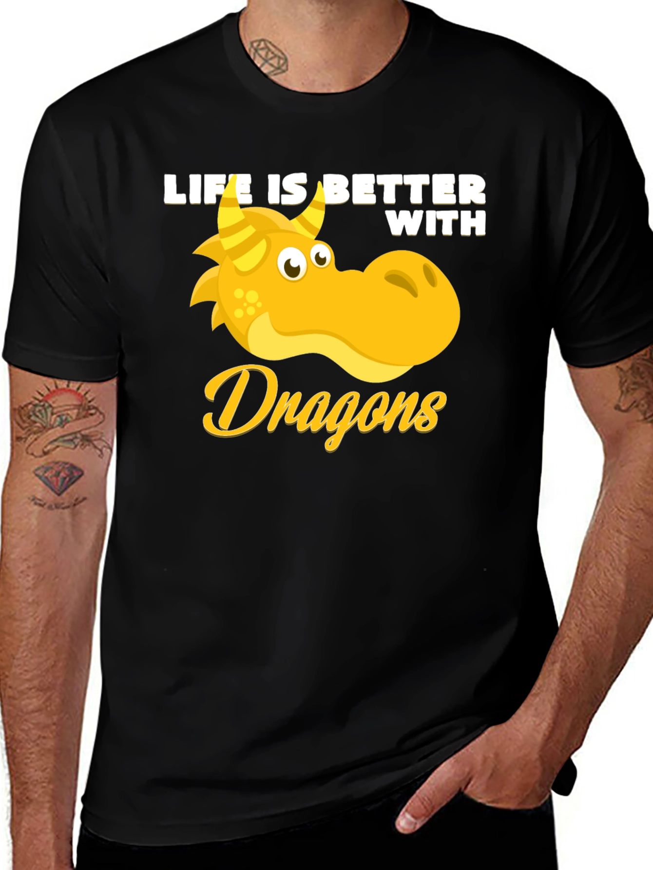Variant 21 of Life Is Better With Dragons Graphic T-Shirt