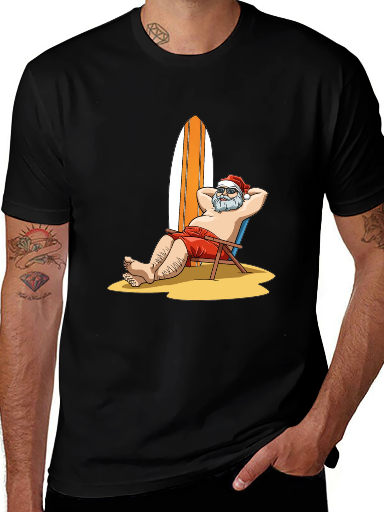 Variant 11 of Santa on Vacation Graphic T-Shirt