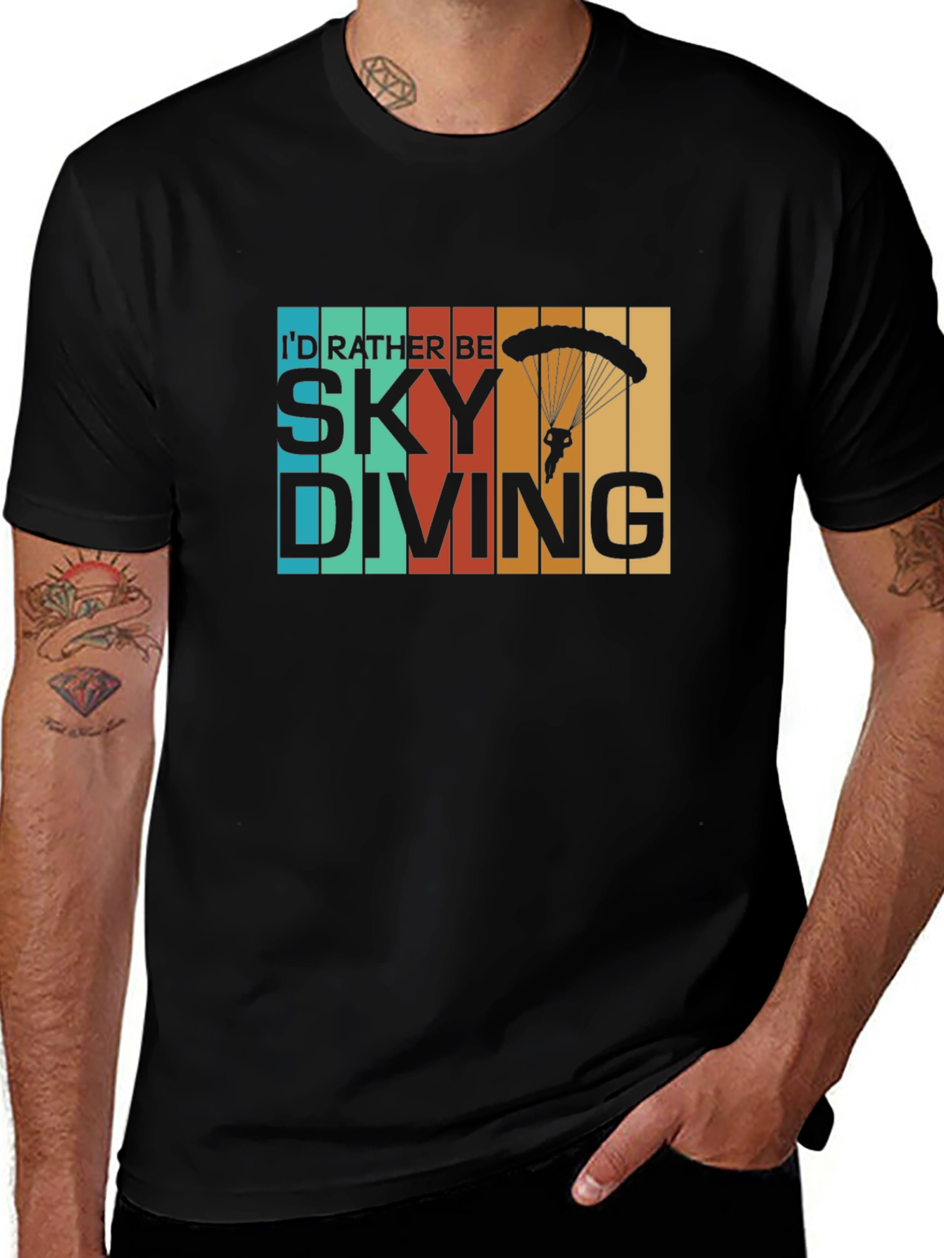 Variant 10 of Skydiving Graphic Tee - Retro Style