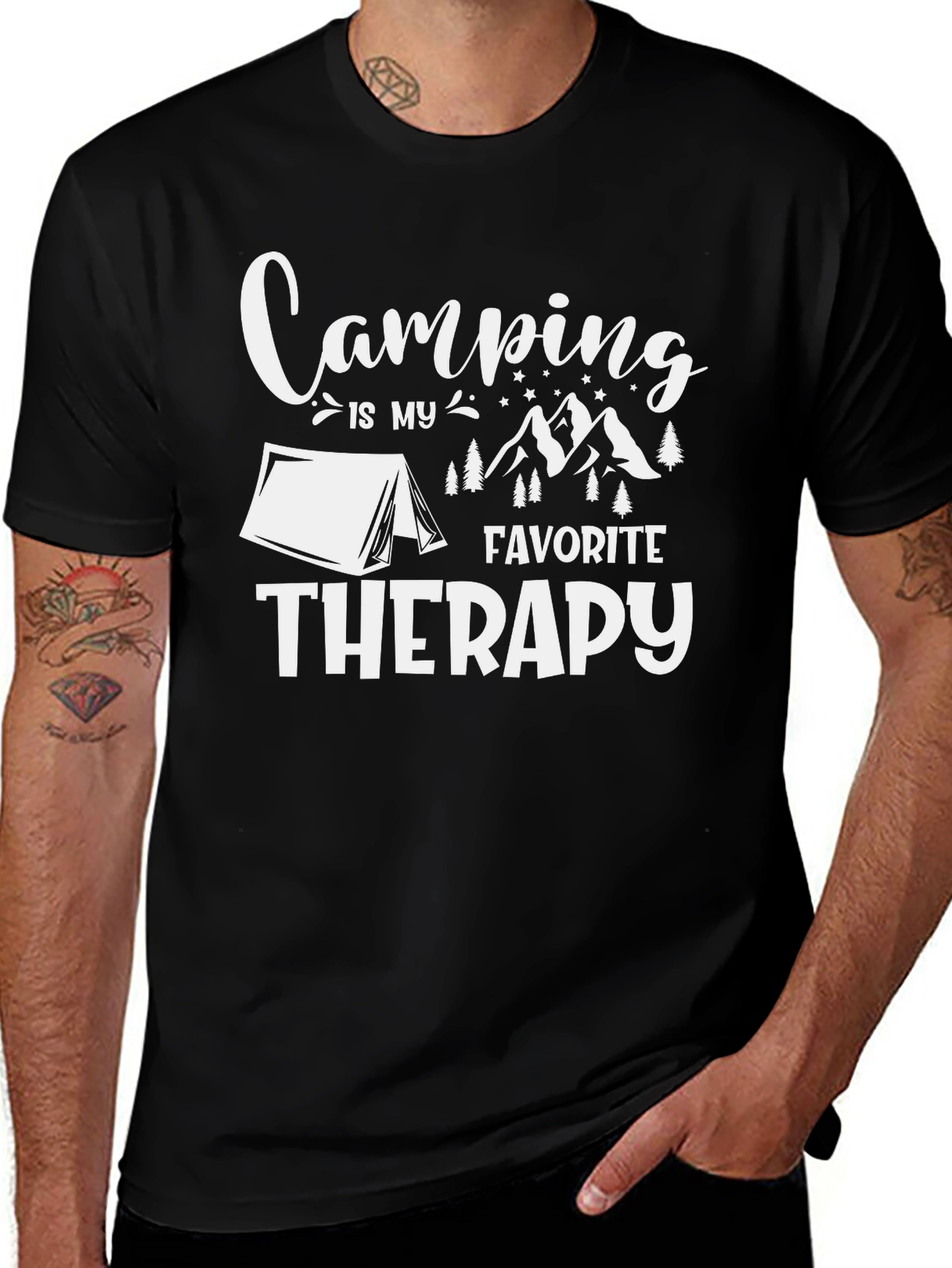 Variant 16 of Camping is my Favorite Therapy Graphic T-Shirt