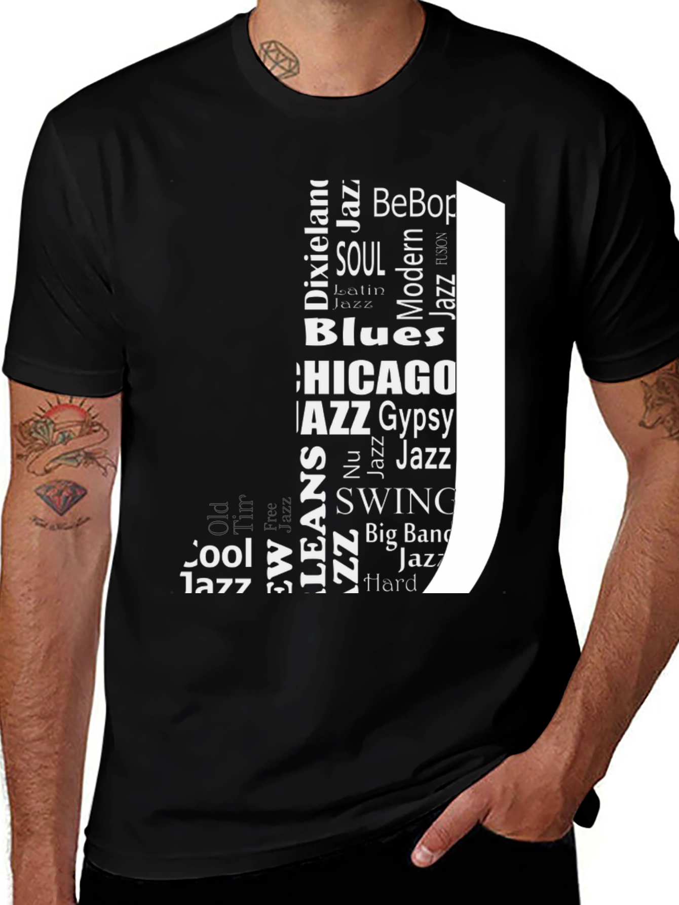Jazz Music Styles T-Shirt - Black