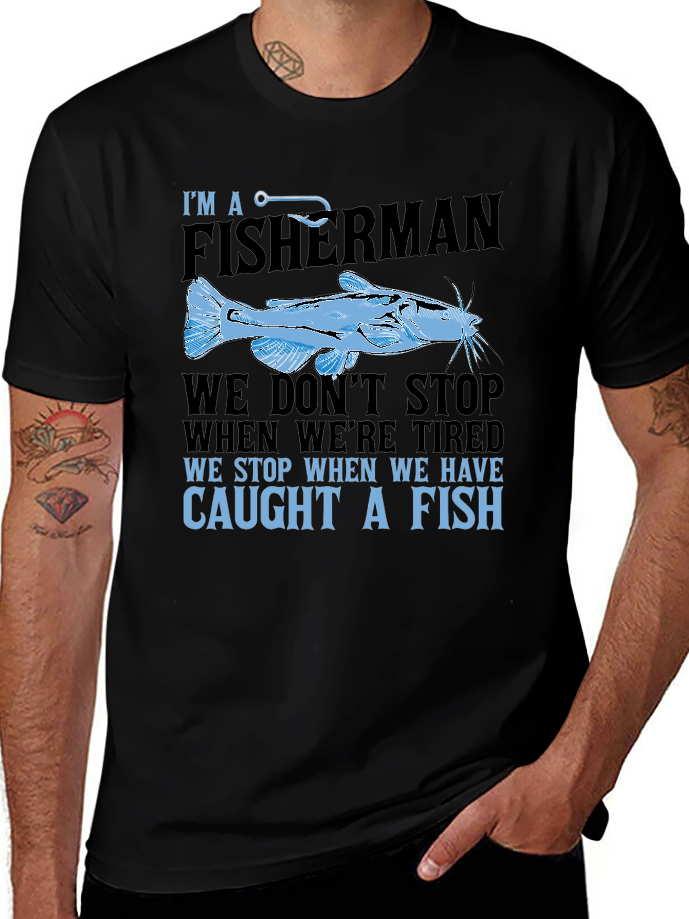 Variant 23 of Fisherman T-Shirt - Catch of the Day