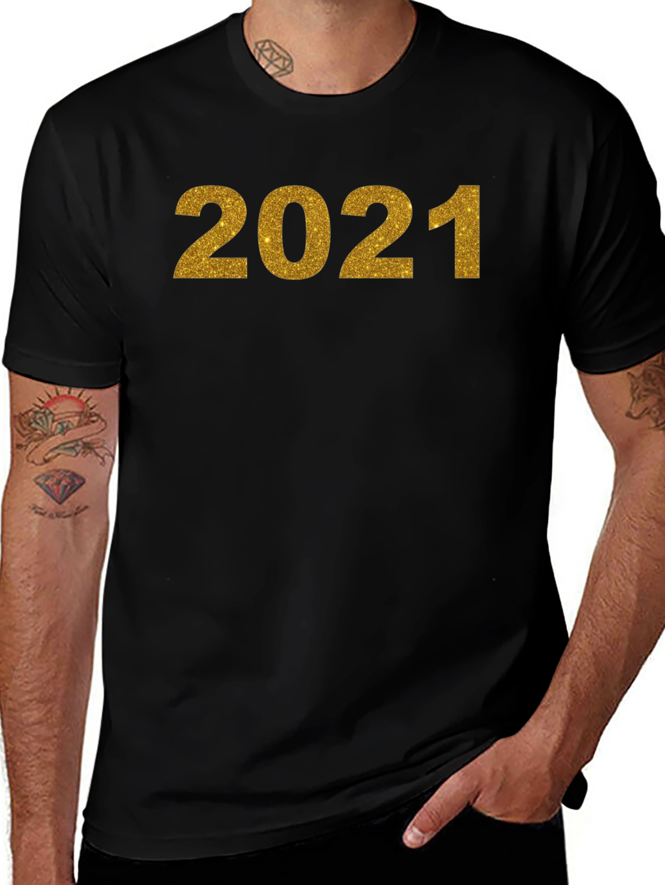Variant 26 of 2021 New Year Glitter Graphic Tee