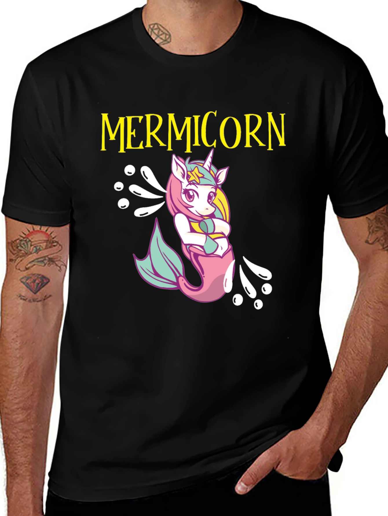 Variant 10 of Mermicorn Graphic T-Shirt - Cute Mermaid Unicorn Design