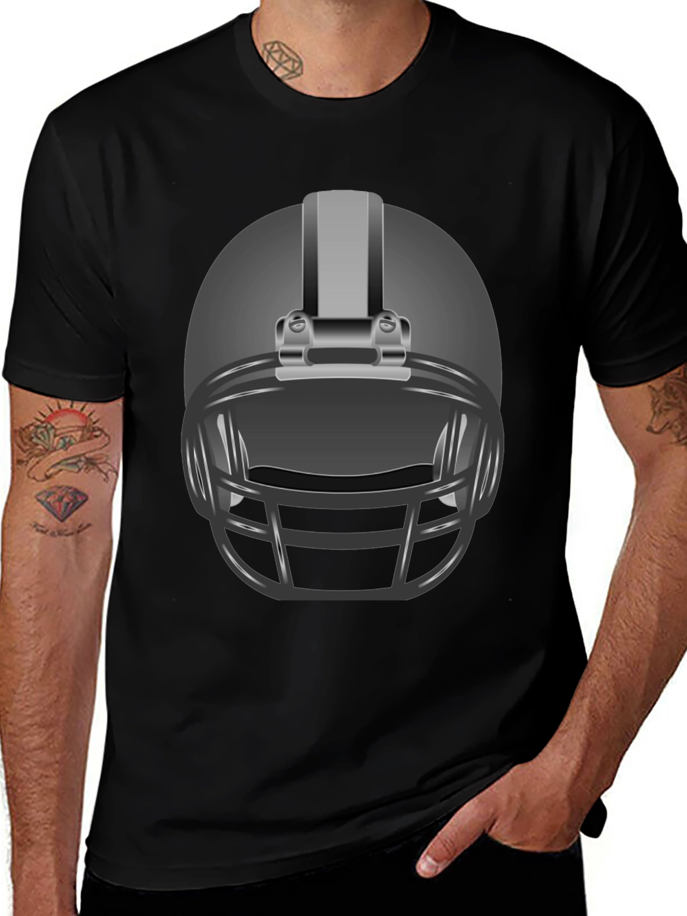 Variant 16 of Football Helmet Graphic Tee