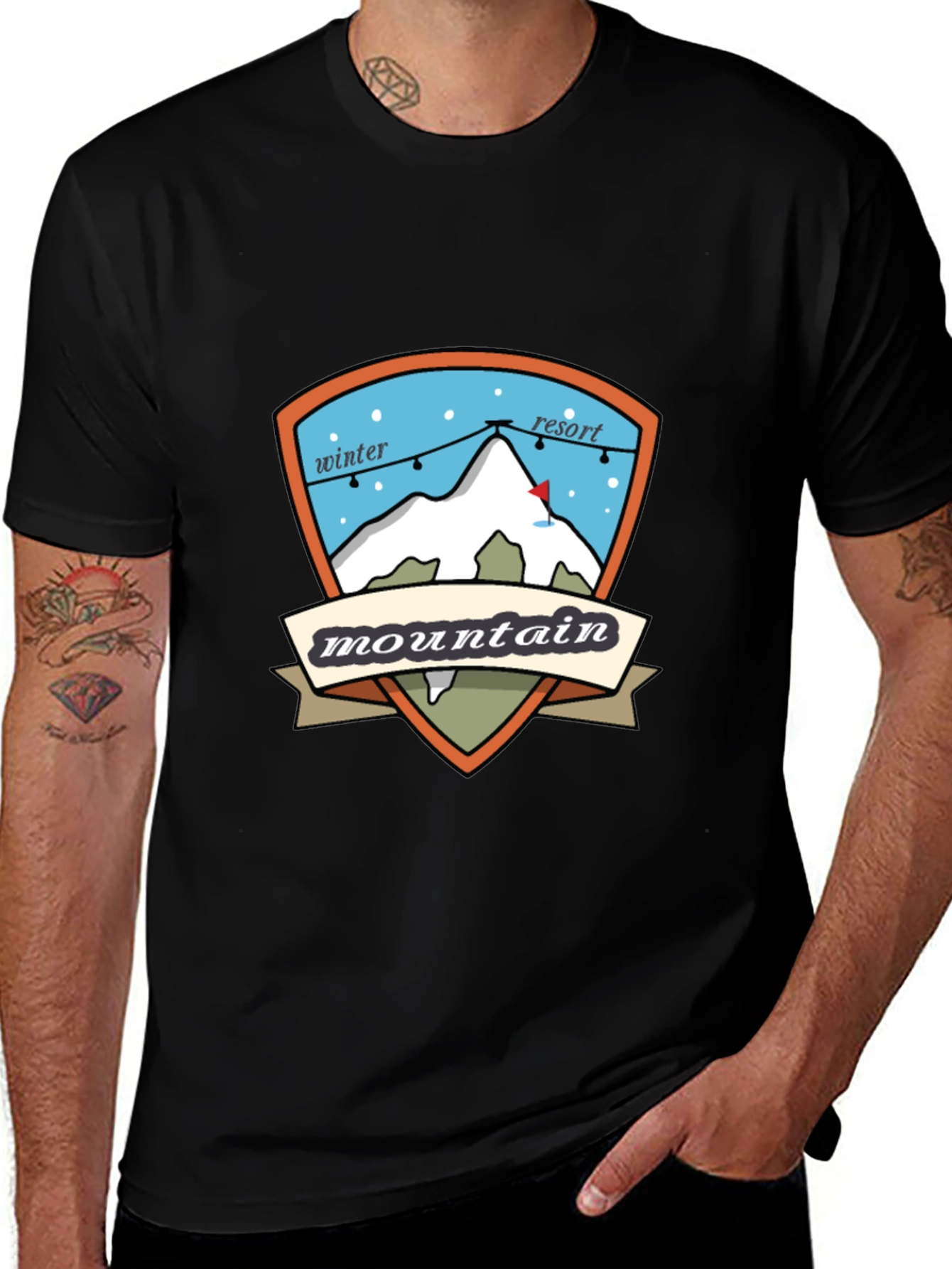 Variant 3 of Winter Mountain Resort Graphic Tee