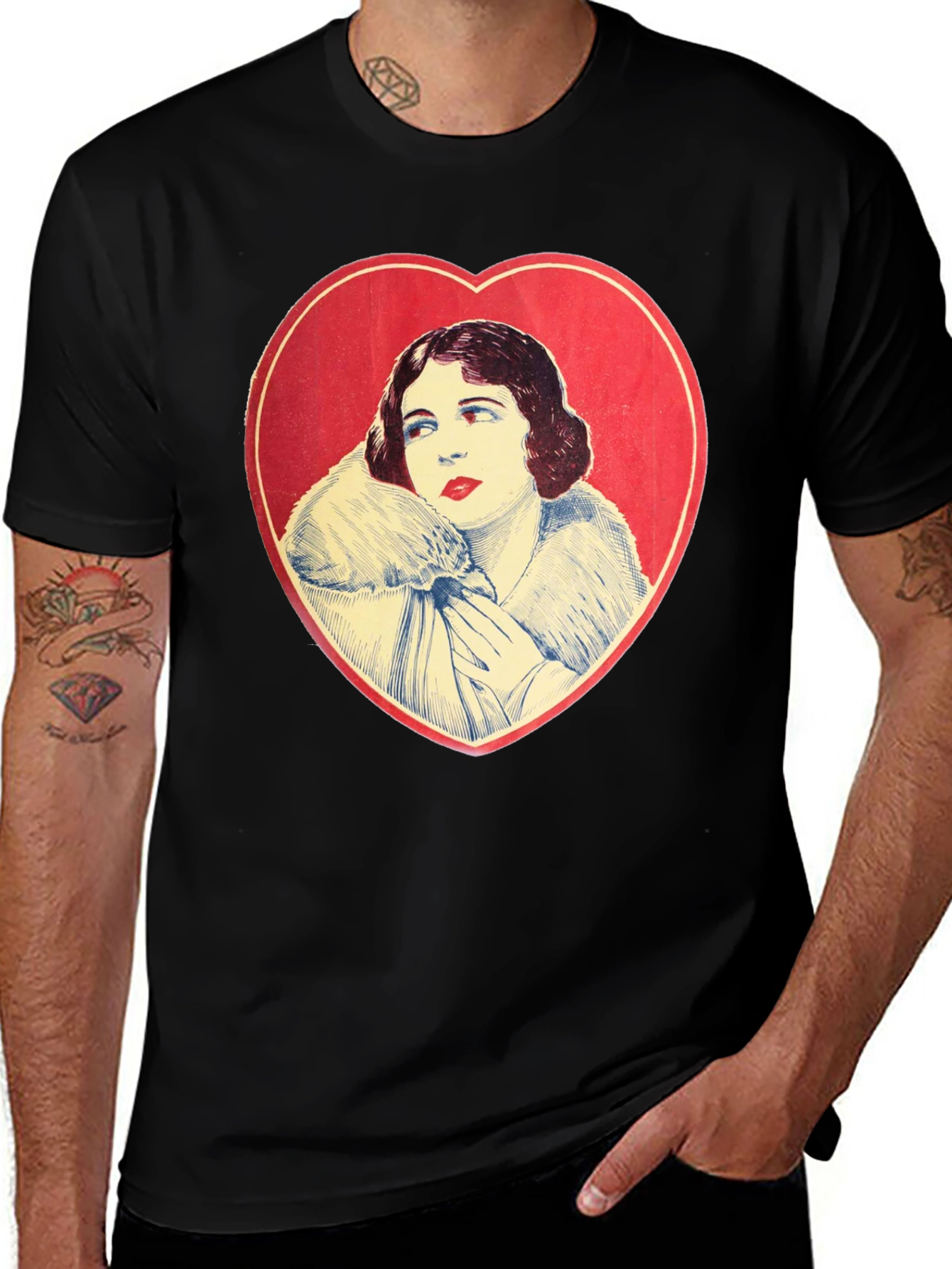 Variant 30 of Vintage Heart Woman Graphic Tee