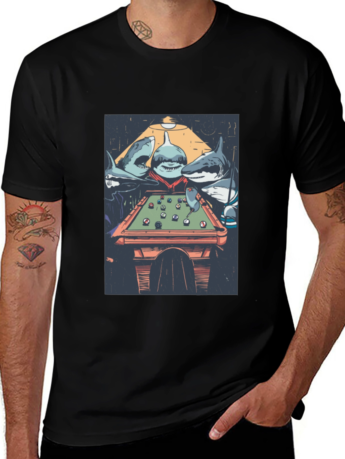 Variant 26 of Shark Pool T-Shirt - Unique Graphic Tee