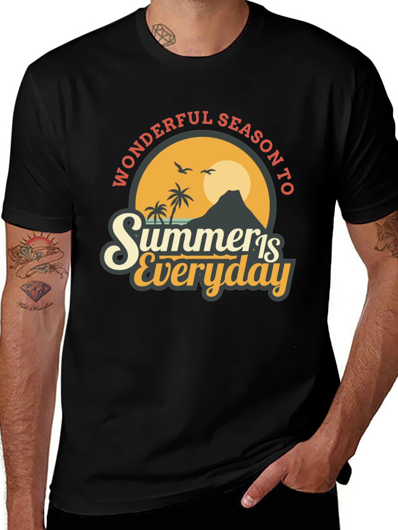 Variant 3 of Summer Is Everyday T-Shirt - Black, Graphic Tee