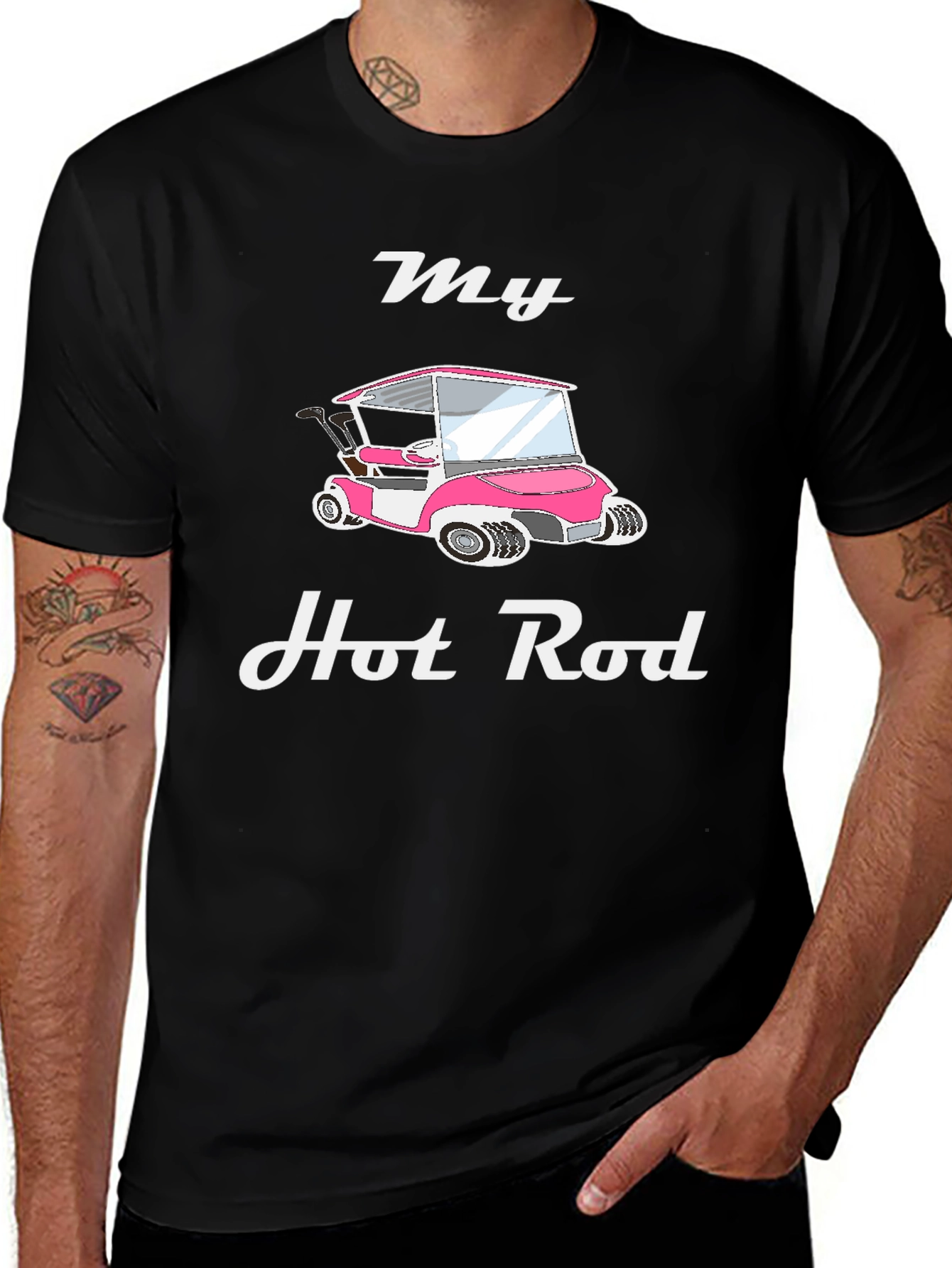 My Hot Rod Golf Cart T-Shirt - Funny Golfing Tee