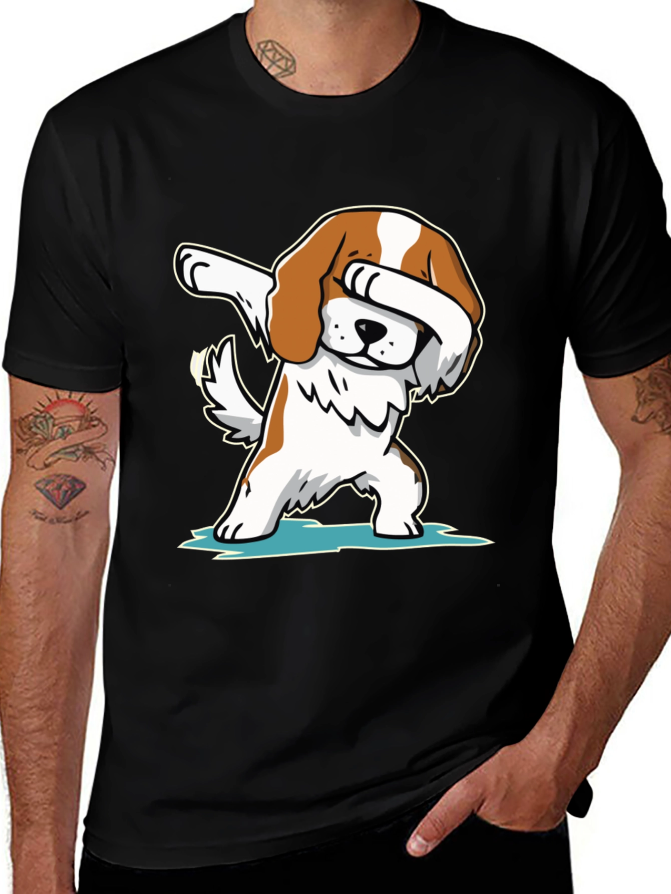 Variant 3 of Dabbing Dog T-Shirt - Cool Canine Tee