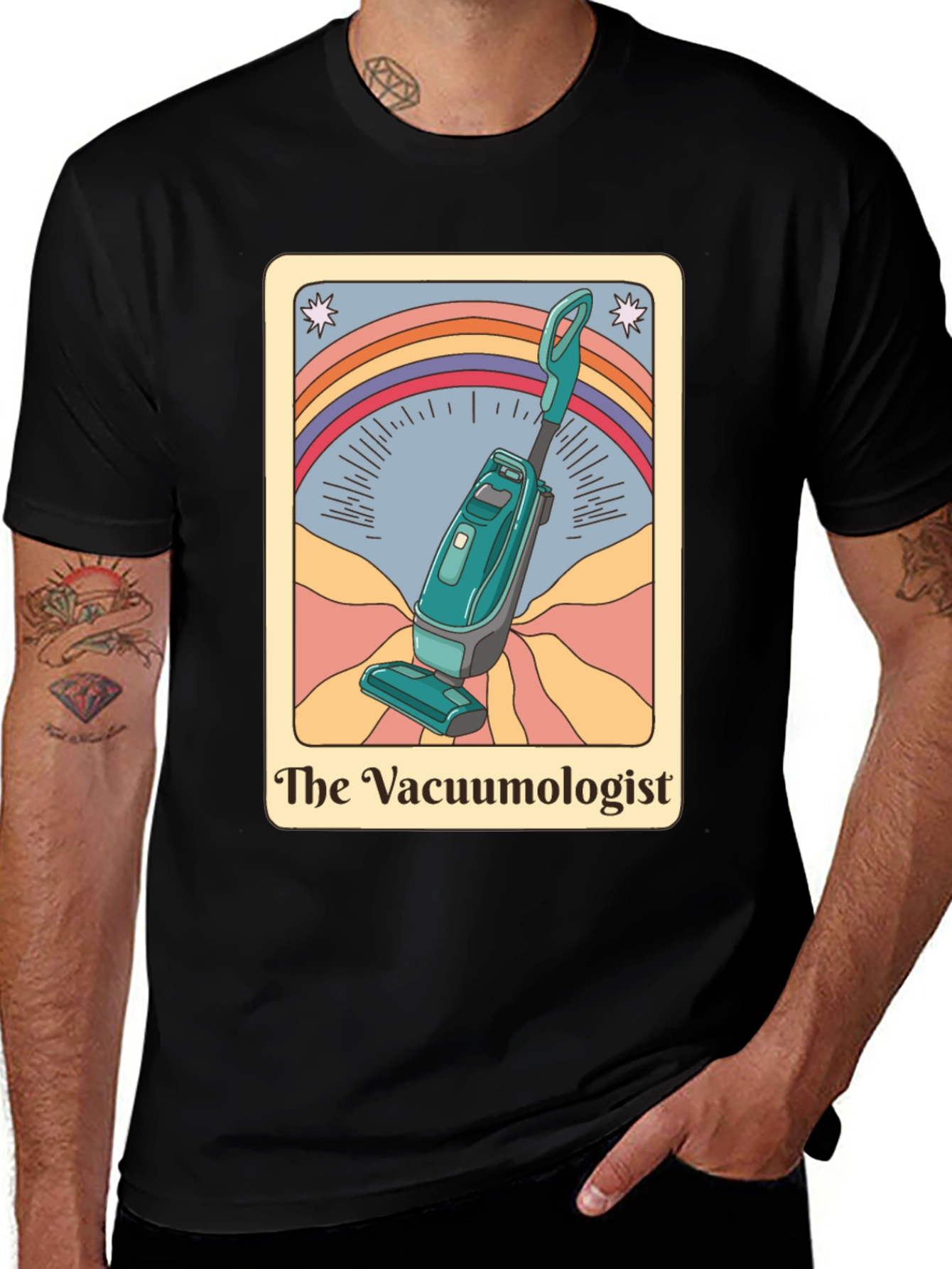 The Vacuumologist T-Shirt - Cleaning Tarot Card Tee