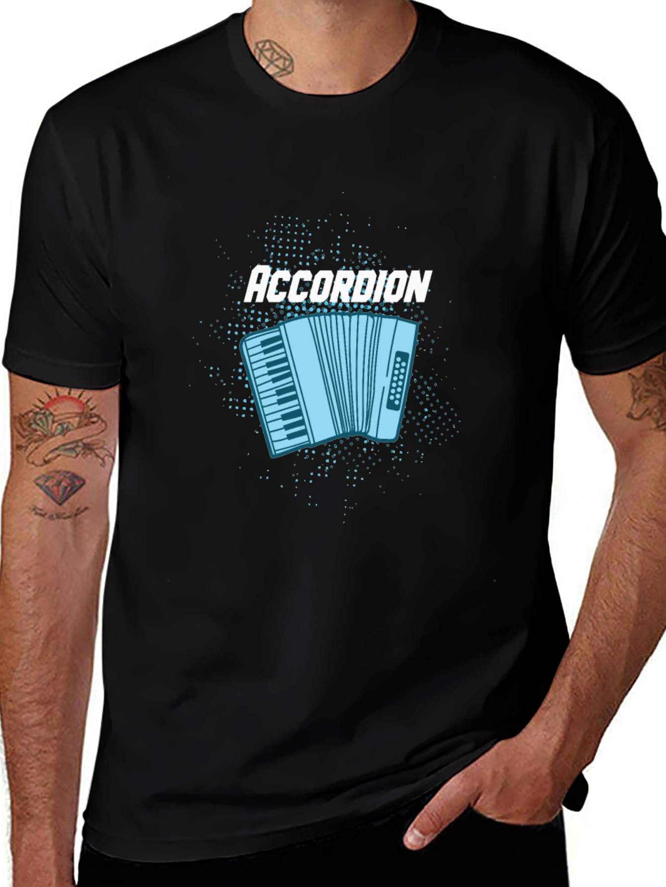 Variant 15 of Accordion Graphic Tee - Music Lover's T-Shirt