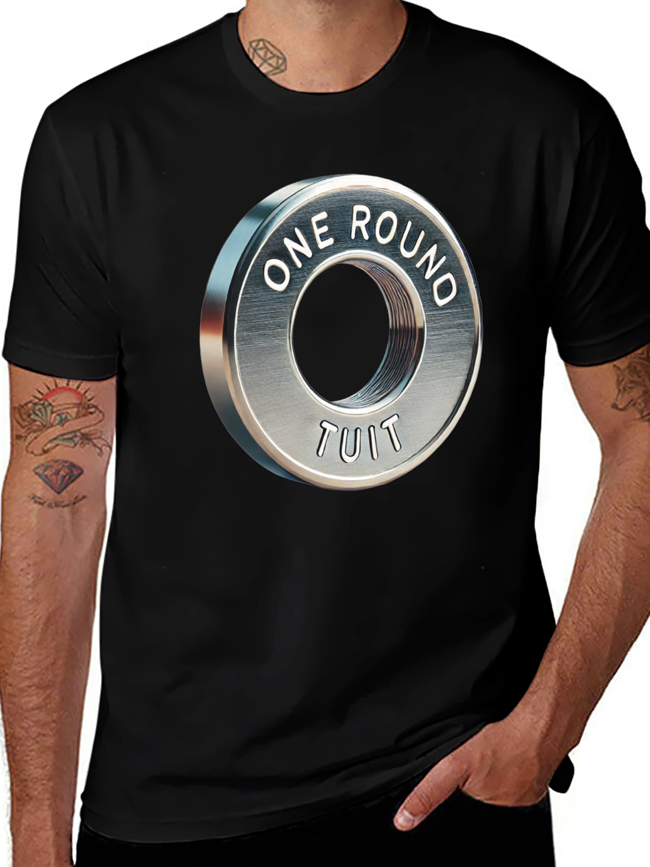 Variant 10 of One Round Tuit Graphic T-Shirt - Novelty Humor Tee