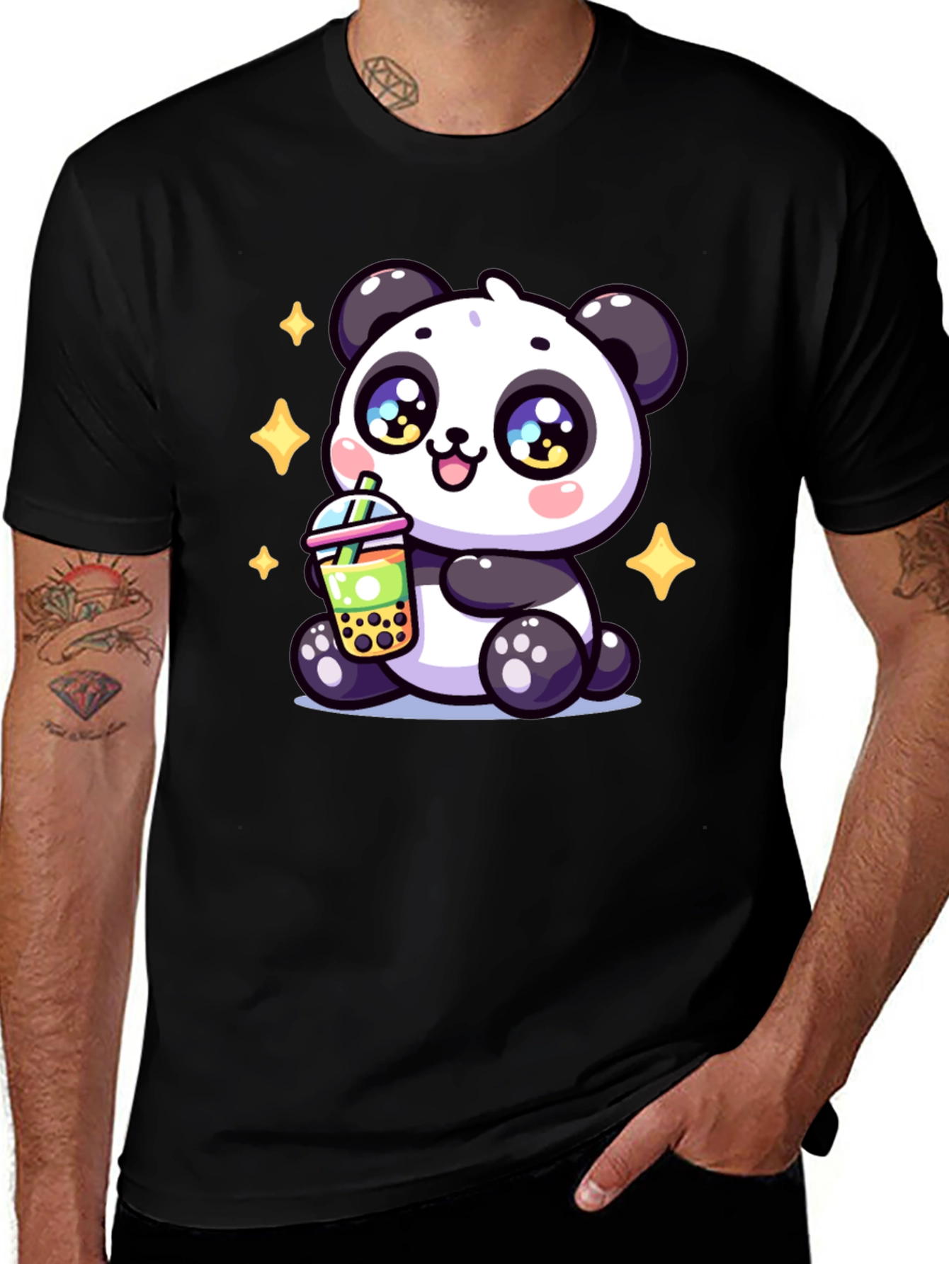 Variant 12 of Cute Panda Boba Tea T-Shirt