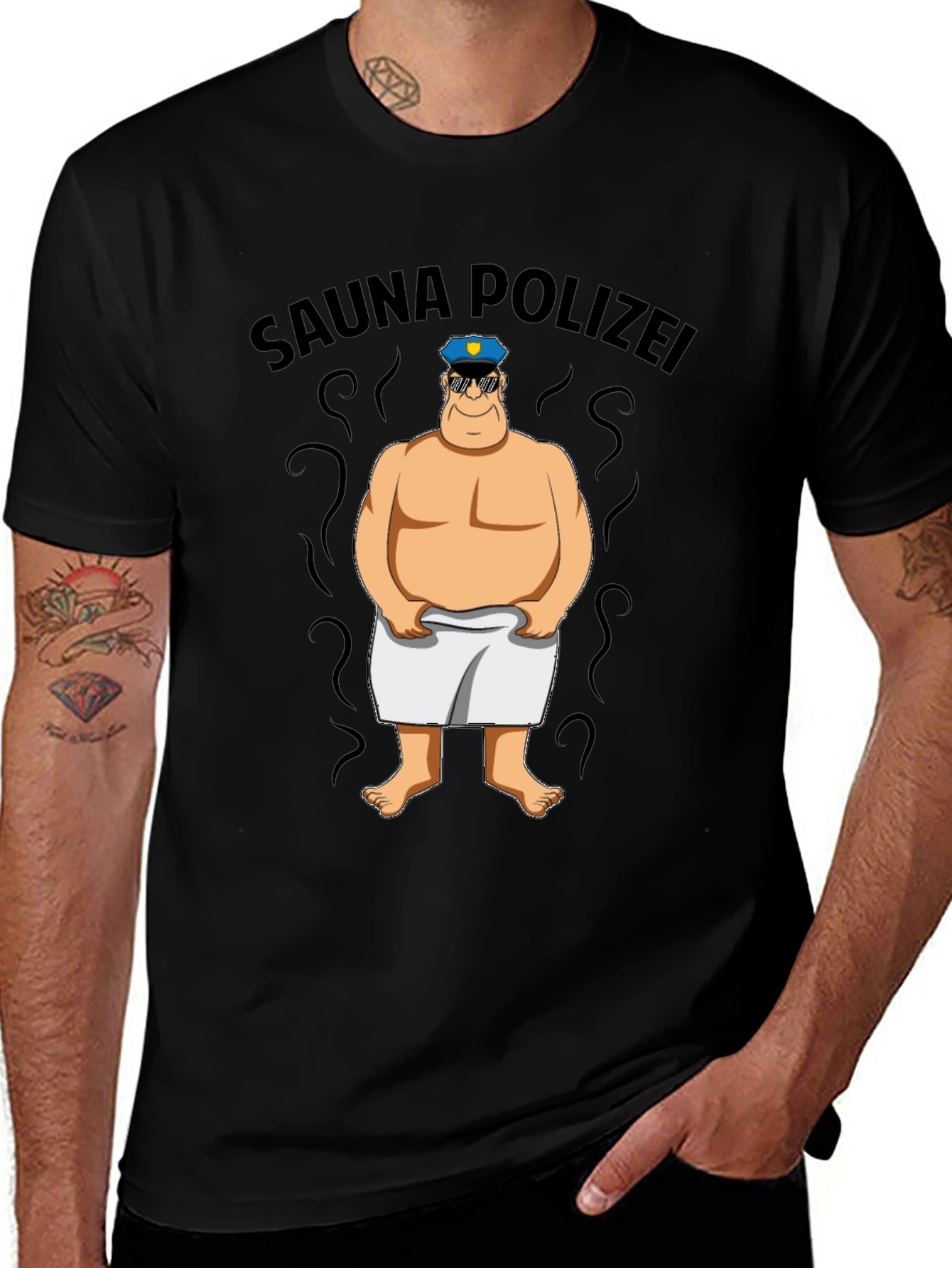 Sauna Polizei T-Shirt - Funny Design
