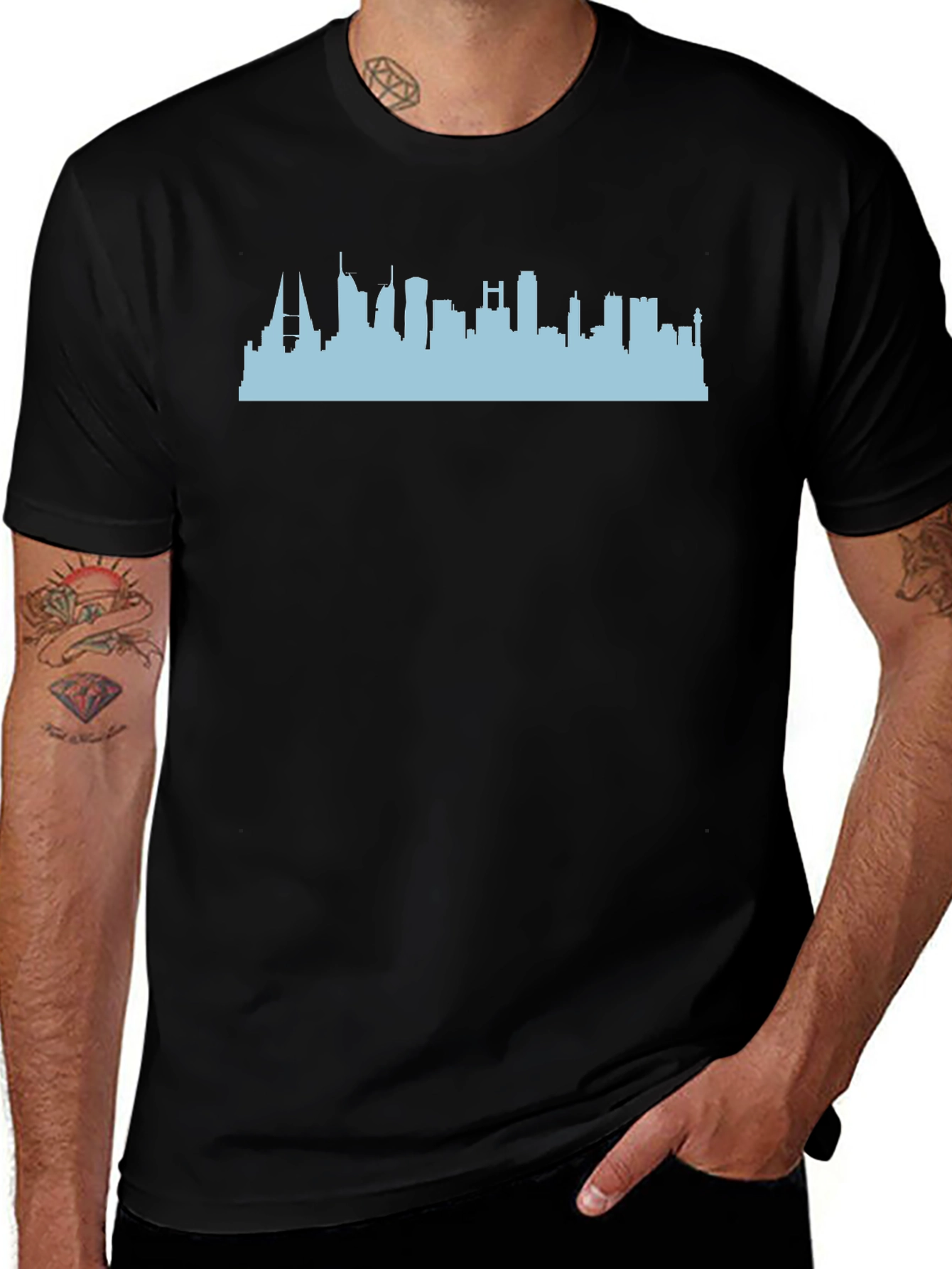 Variant 28 of Cityscape Graphic Tee - Black