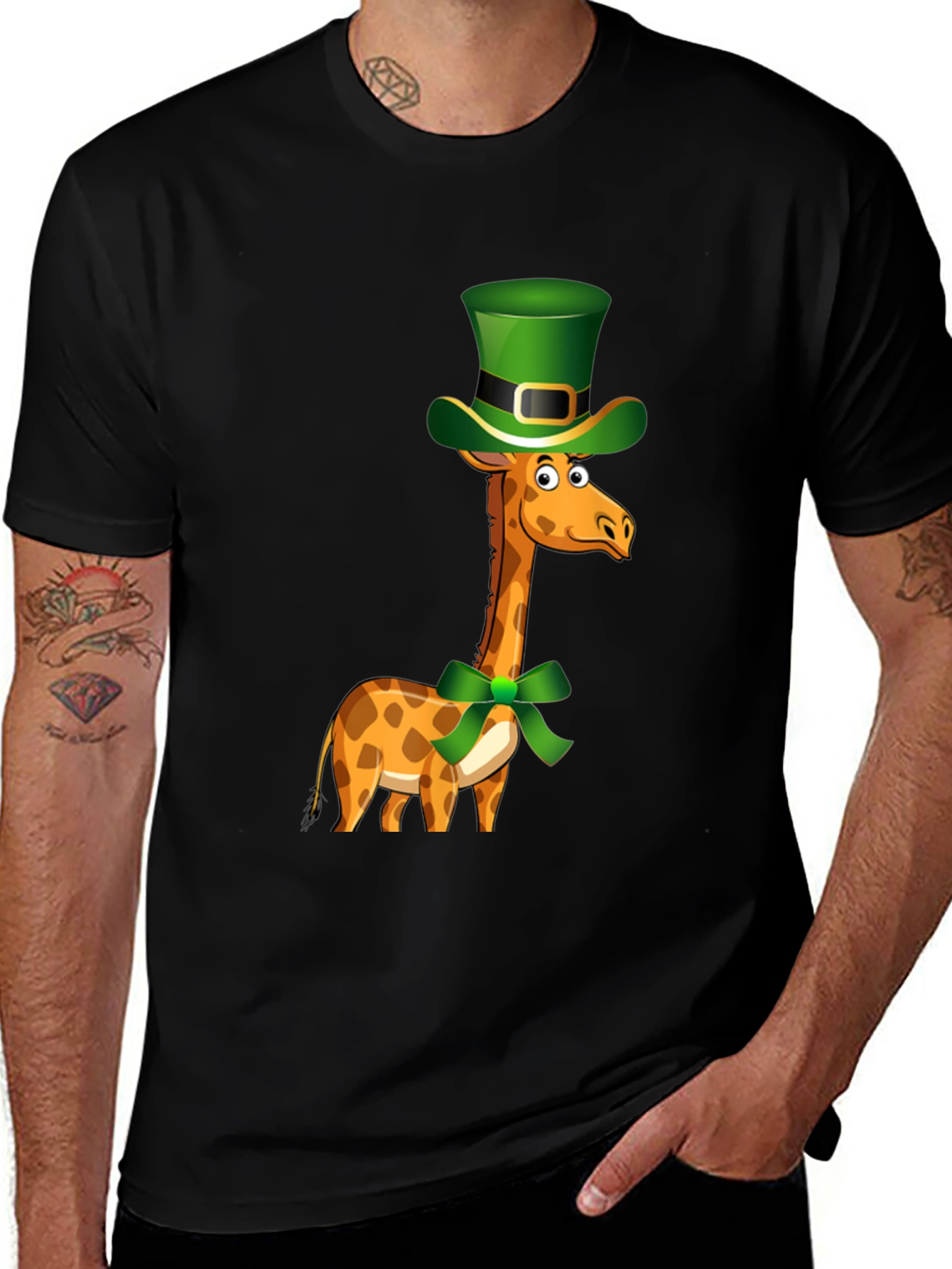 Variant 21 of St. Patrick's Day Giraffe T-Shirt