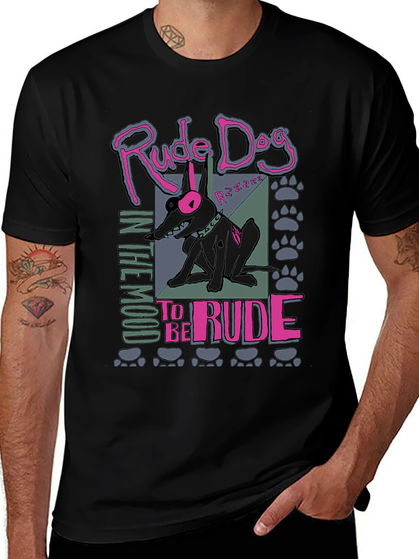 Variant 10 of Rude Dog Graphic T-Shirt - In the Mood to Be Rude