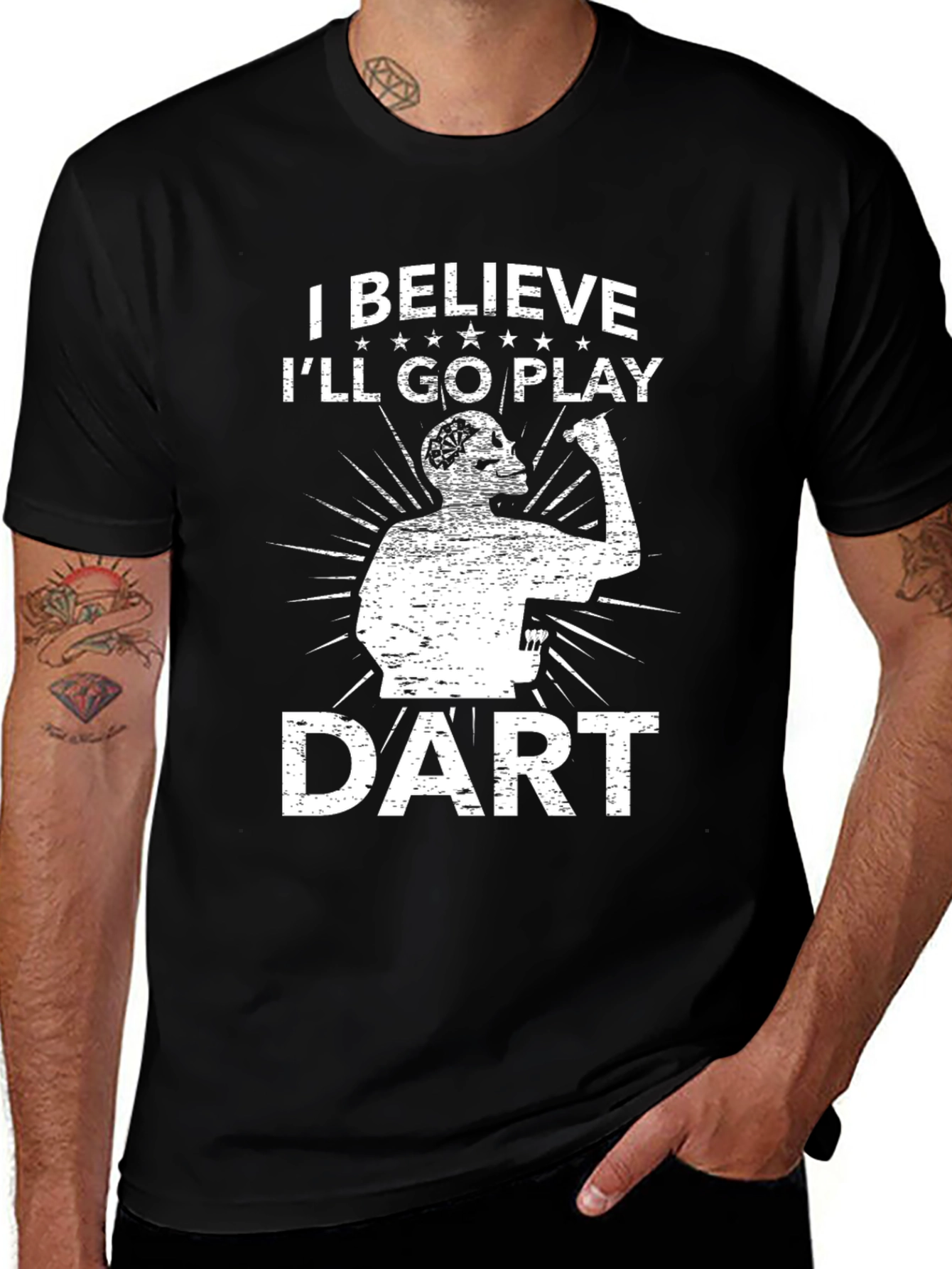 Variant 17 of I Believe I'll Go Play Dart T-Shirt