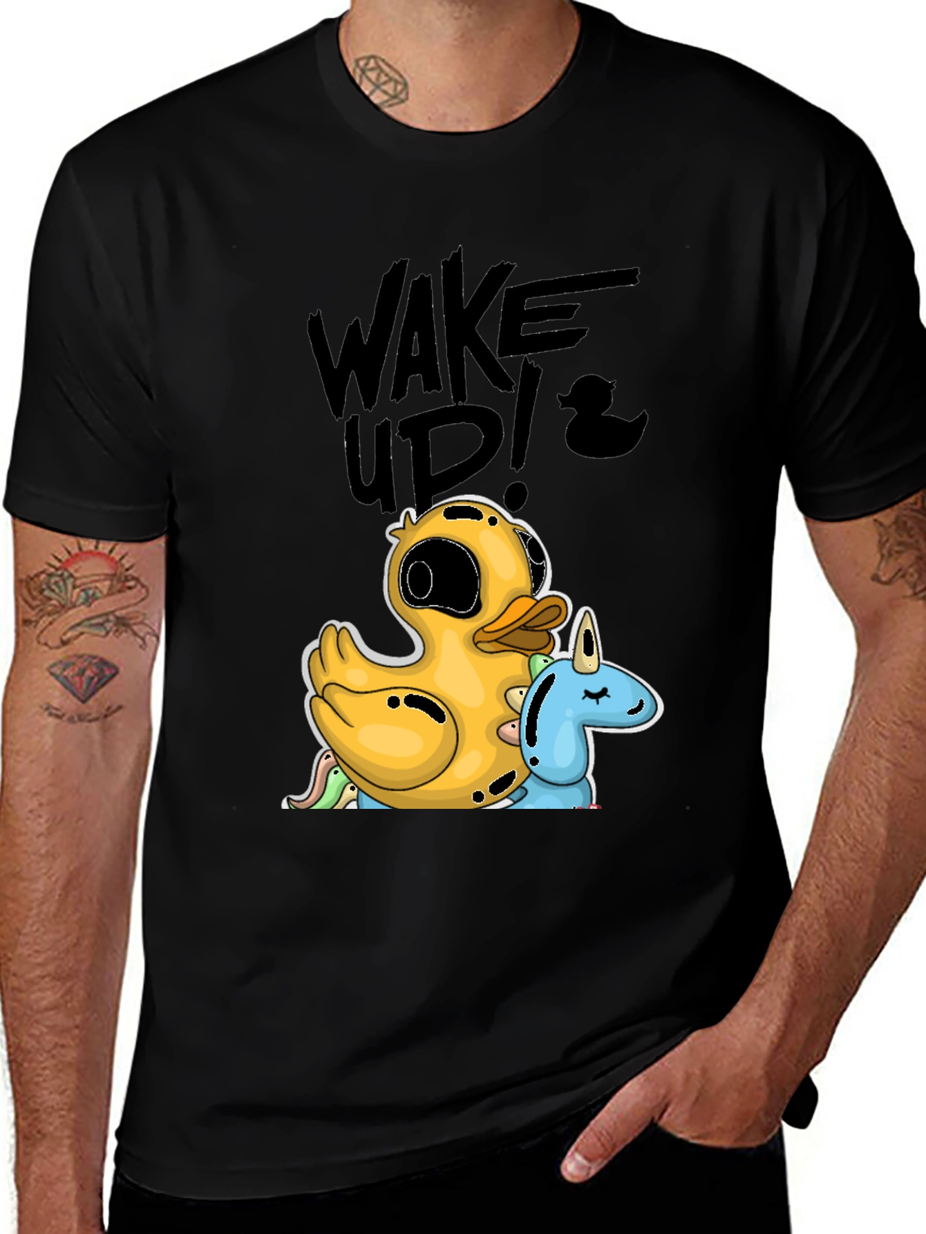 Variant 9 of Duck & Unicorn Graphic Tee - Wake Up!
