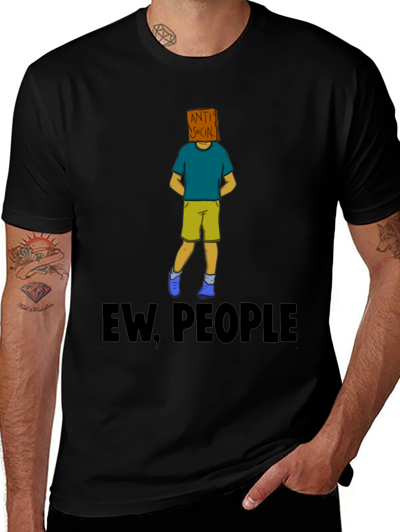 Variant 28 of Anti-Social Graphic T-Shirt - "Ew, People"