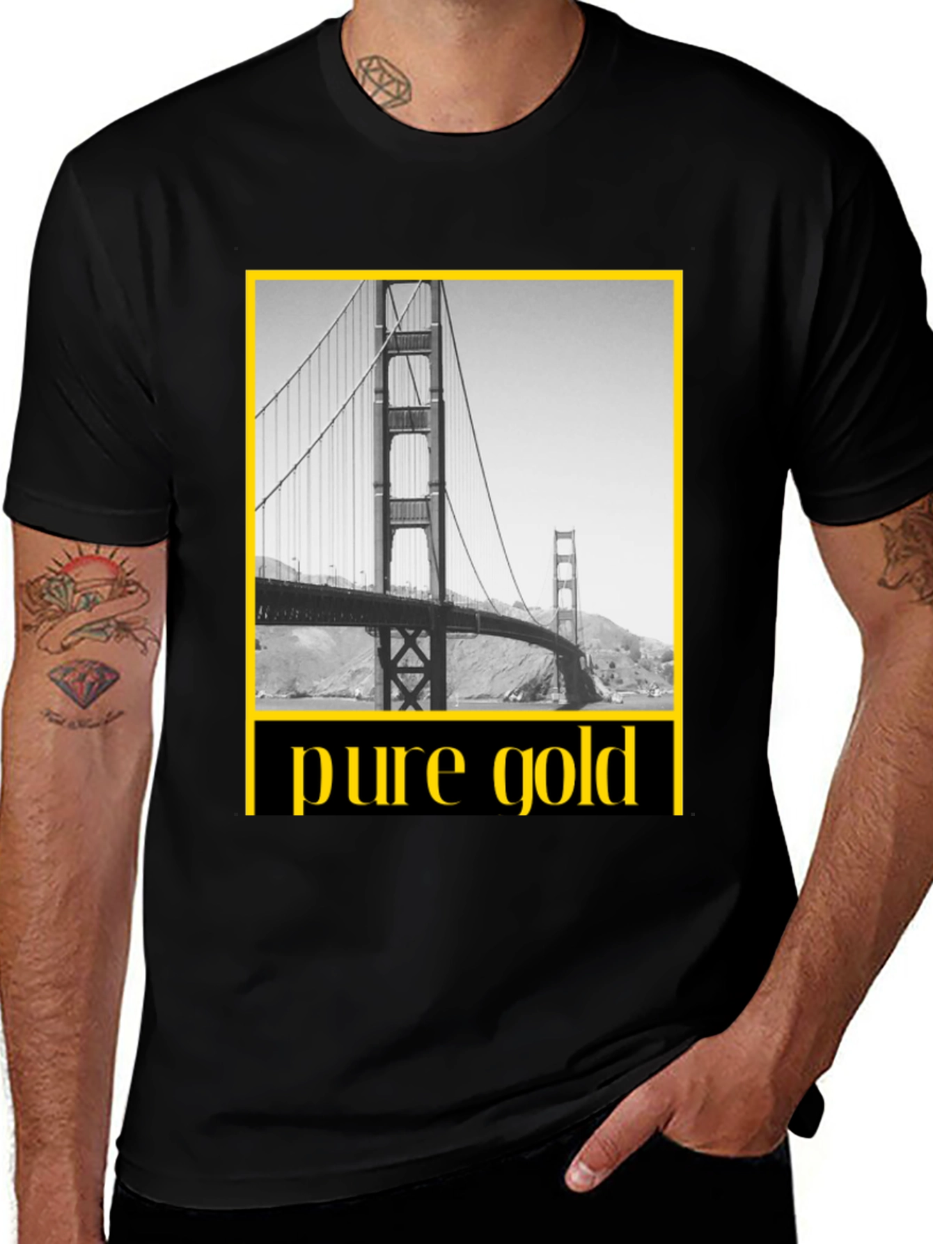 Variant 12 of Pure Gold San Francisco Bridge Graphic Tee