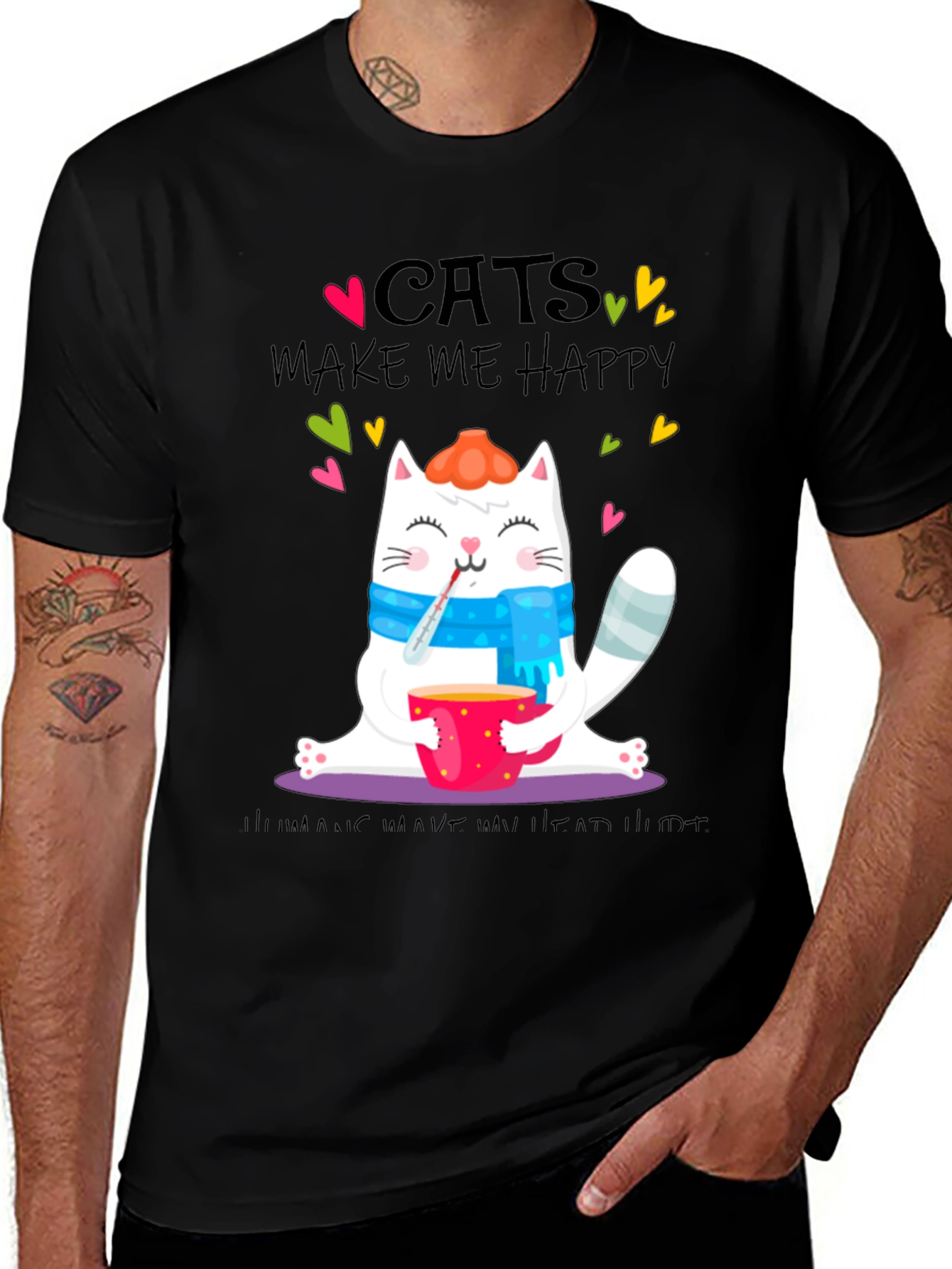 Variant 10 of Cats Make Me Happy T-Shirt