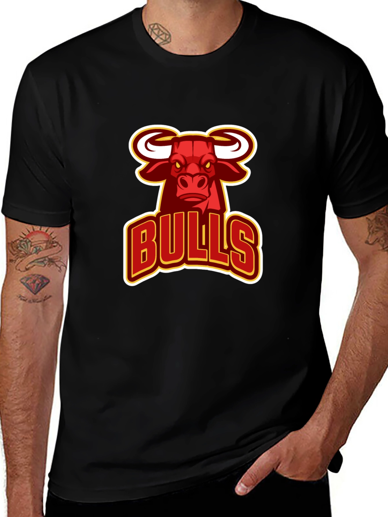 Chicago Bulls Graphic Print Black T-Shirt